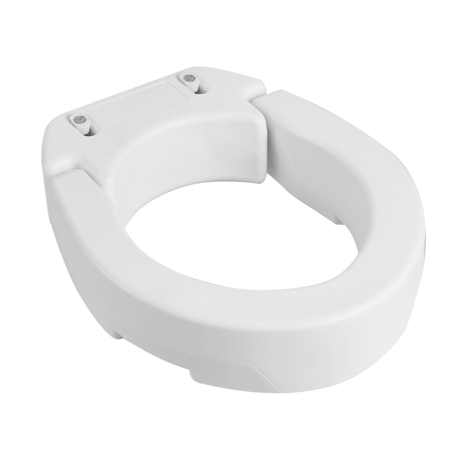 Raised Toilet Seat 136.1kg Load 88.9mm Lift Commode Riser Enlarged Round Bowl