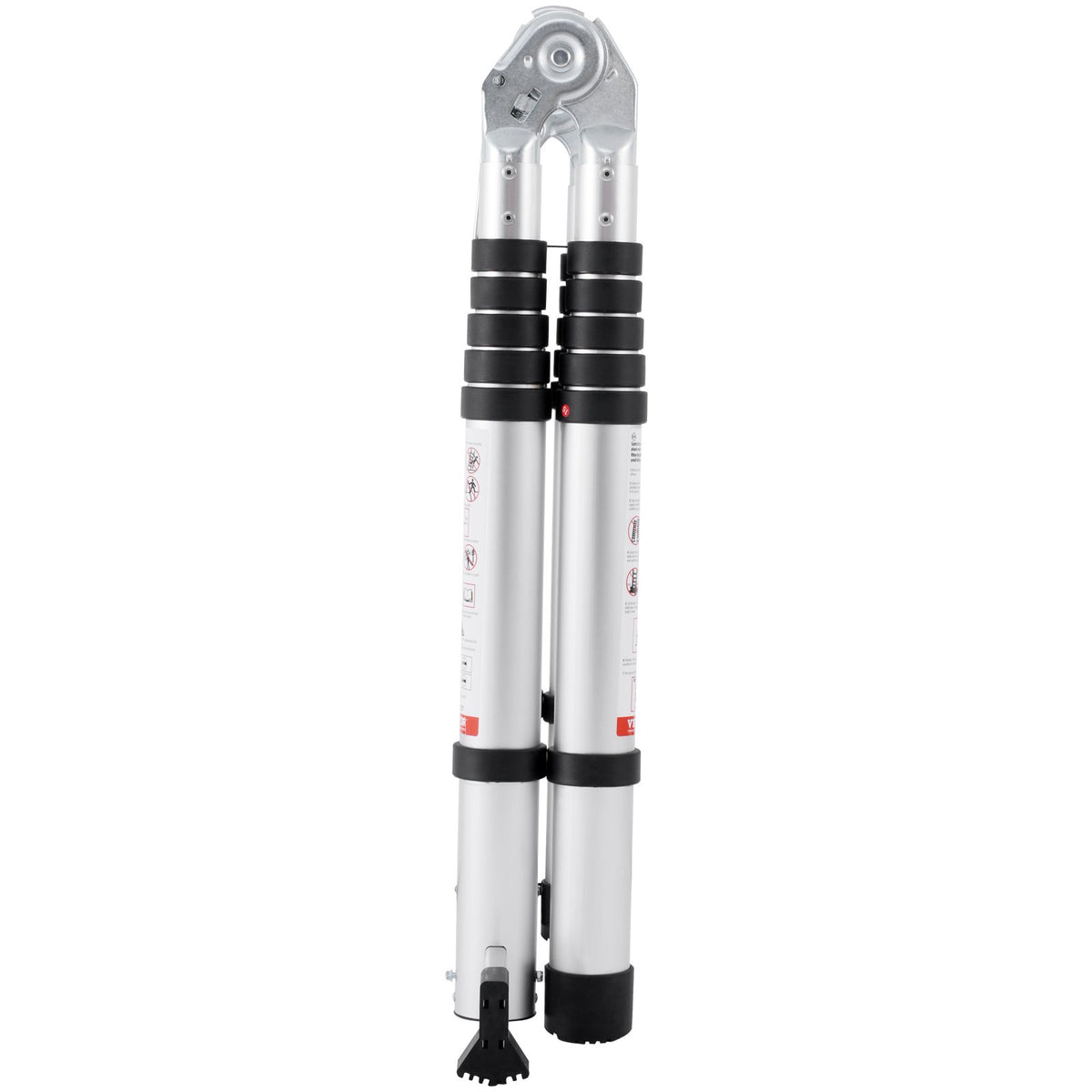 Telescoping Ladder 12.5FT A-Shape Aluminum Multi-Button Retraction 375LBS