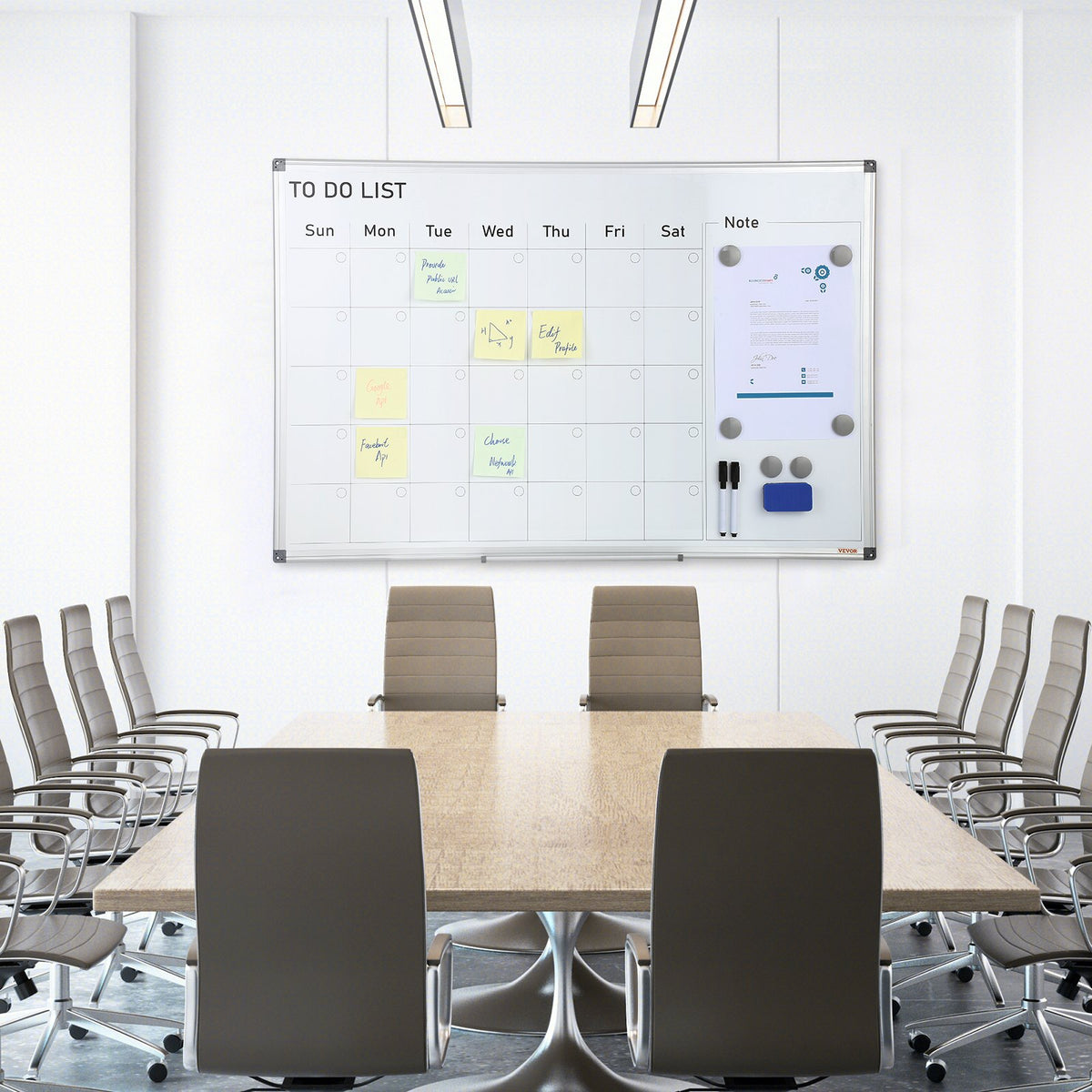 Magnetic Whiteboard Dry Erase Board 36x24" Wall Mounted for Office