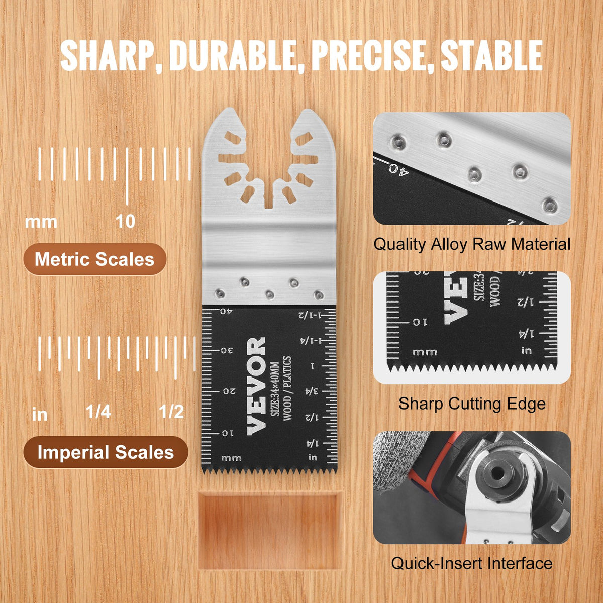Multi-Tool Blade Kit 30PCS Universal Quick Release Oscillating Wood Metal