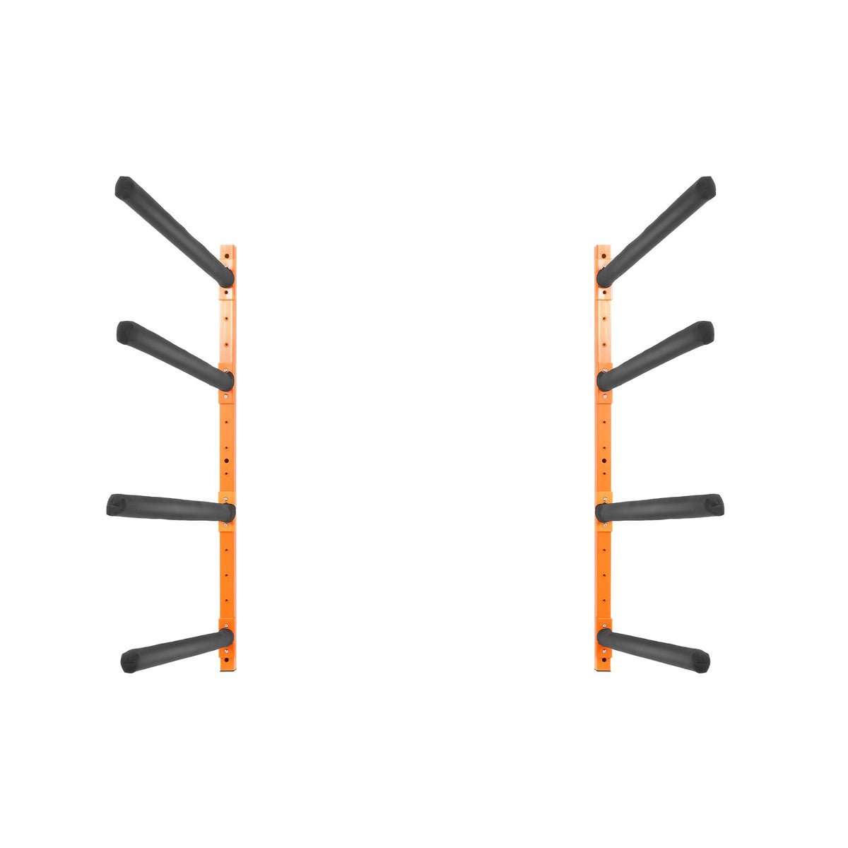 Wall Kayak Storage Rack 4-Capacity Adjustable Padded Arms 181.6kg Load