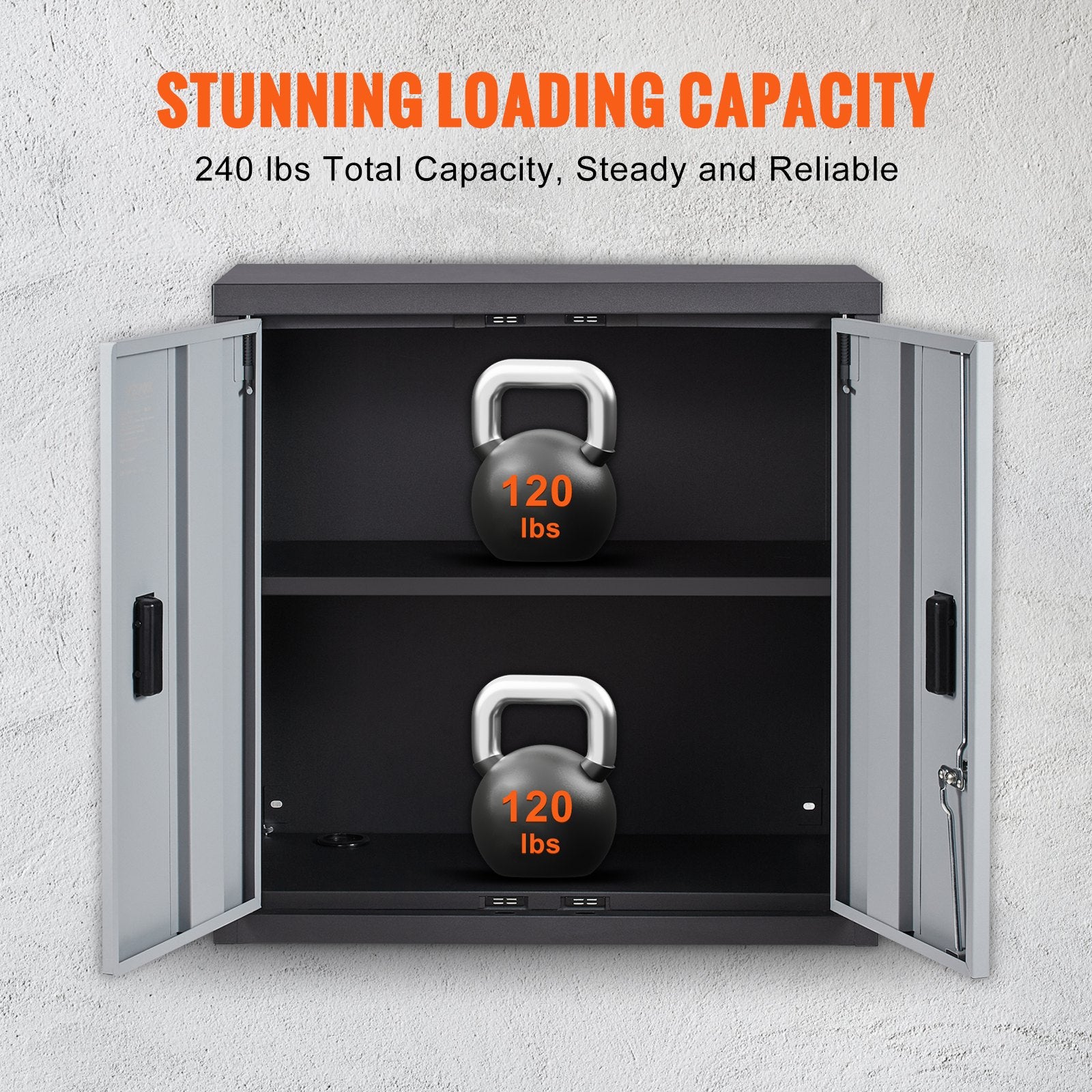 Wall Cabinet Foldable Garage Cabinet Wall-Mounted 26 Inch