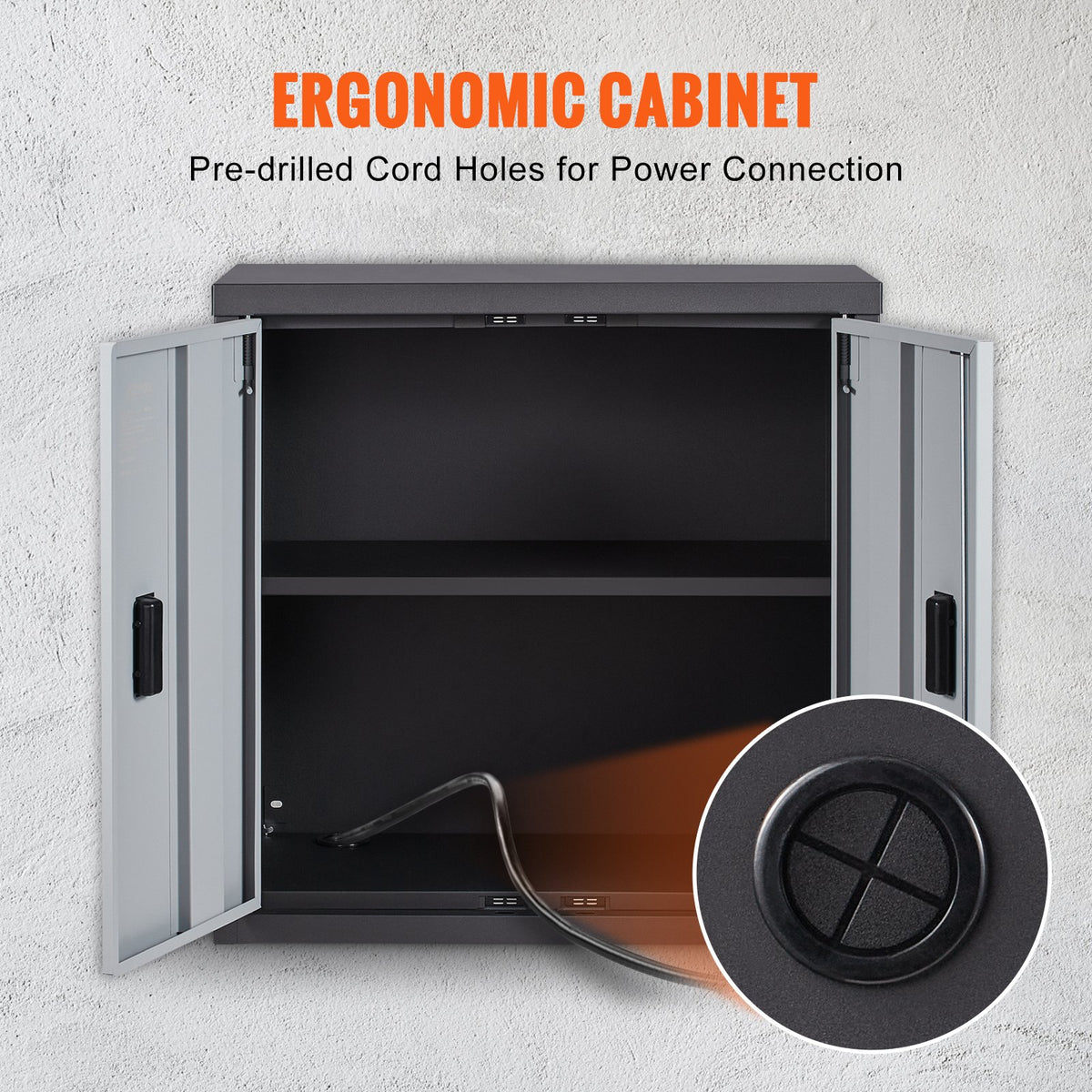Wall Cabinet Foldable Garage Cabinet Wall-Mounted 26 Inch