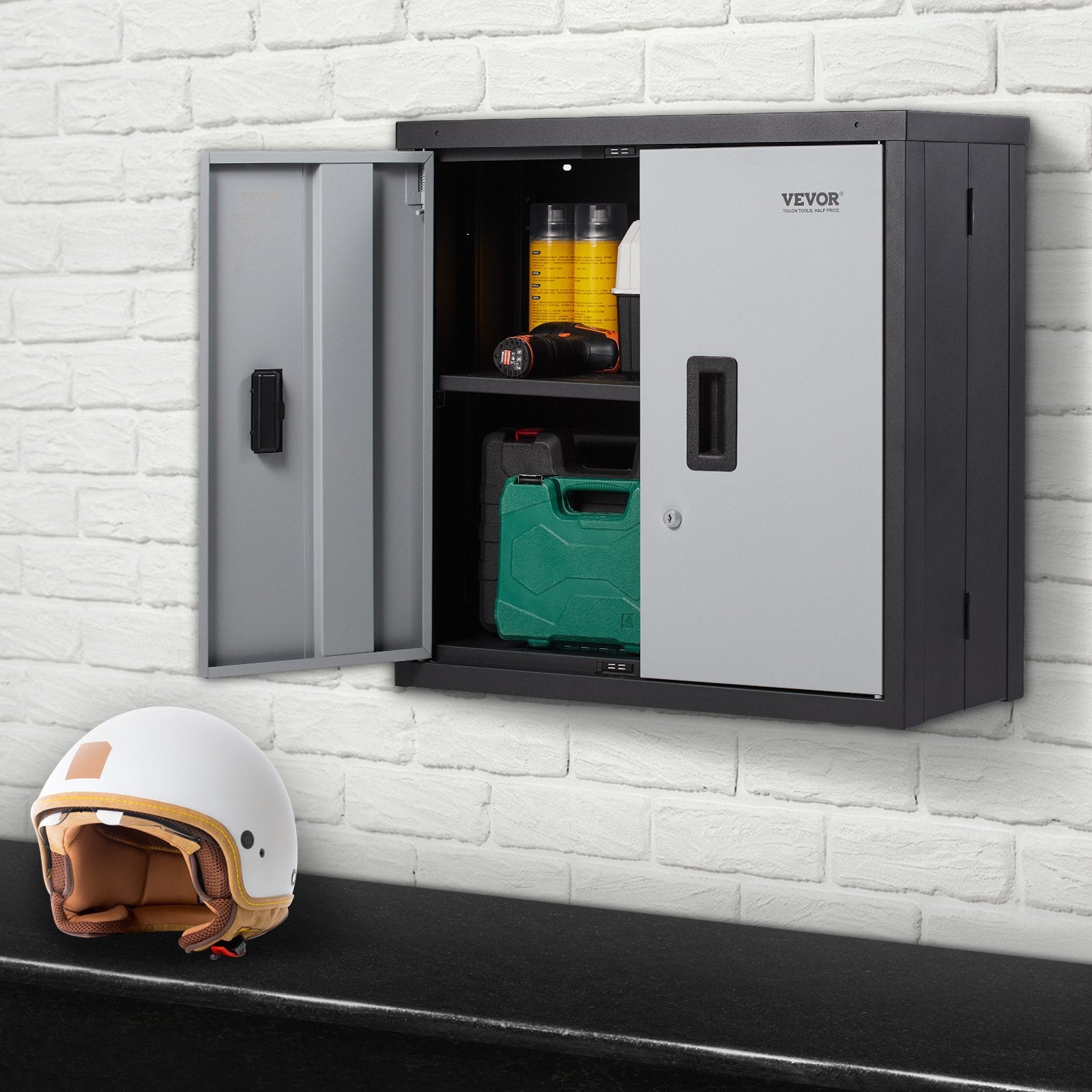Wall Cabinet Foldable Garage Cabinet Wall-Mounted 26 Inch