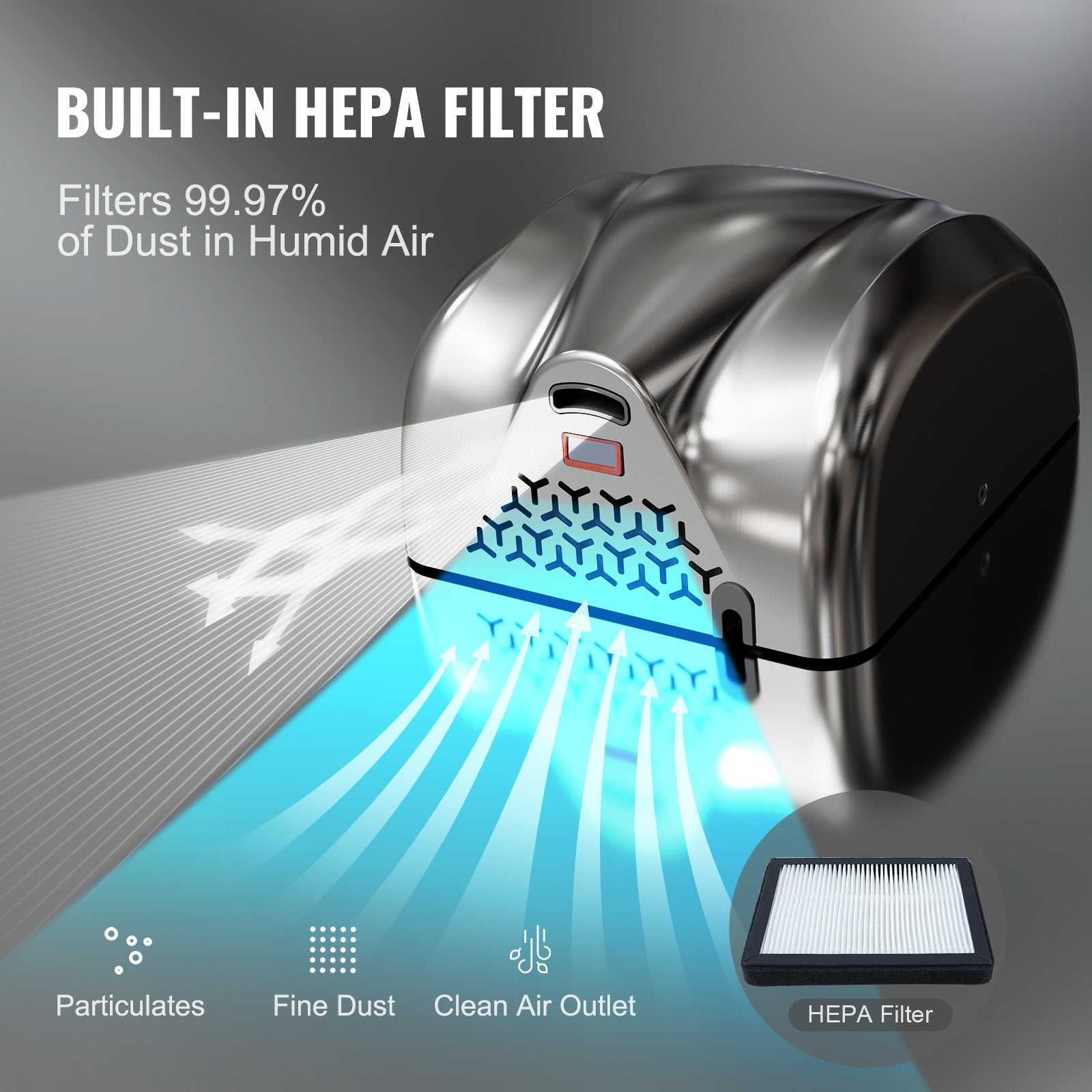 Heavy Duty Commercial Hand Dryer 1800W Automatic Stainless Steel