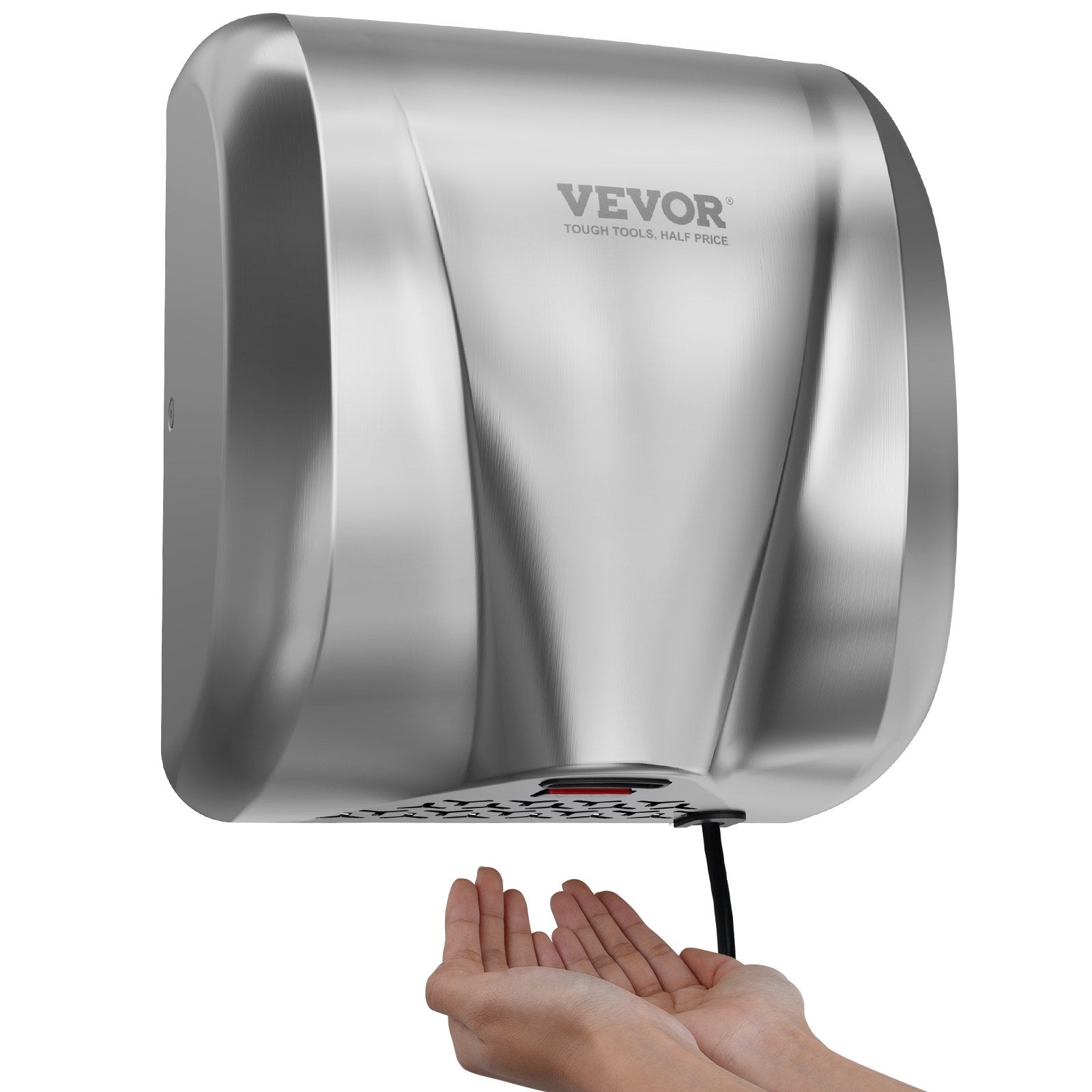 Heavy Duty Commercial Hand Dryer 1800W Automatic Stainless Steel