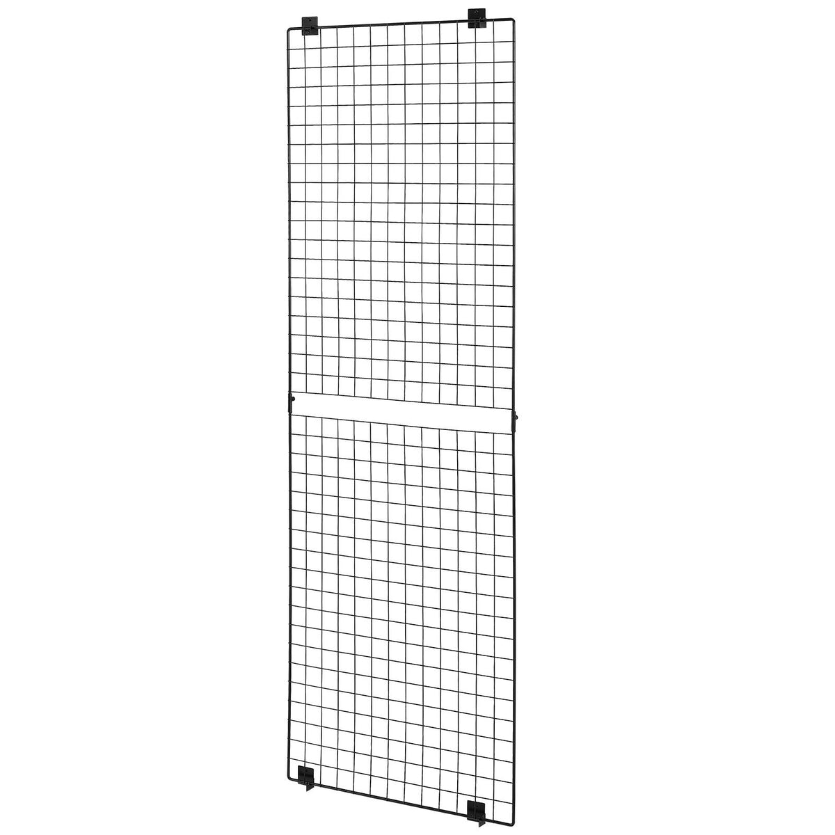 3 Pack Grid Wall Panels 610x1828mm Wall-Mounted Display Rack, Black Carbon Steel