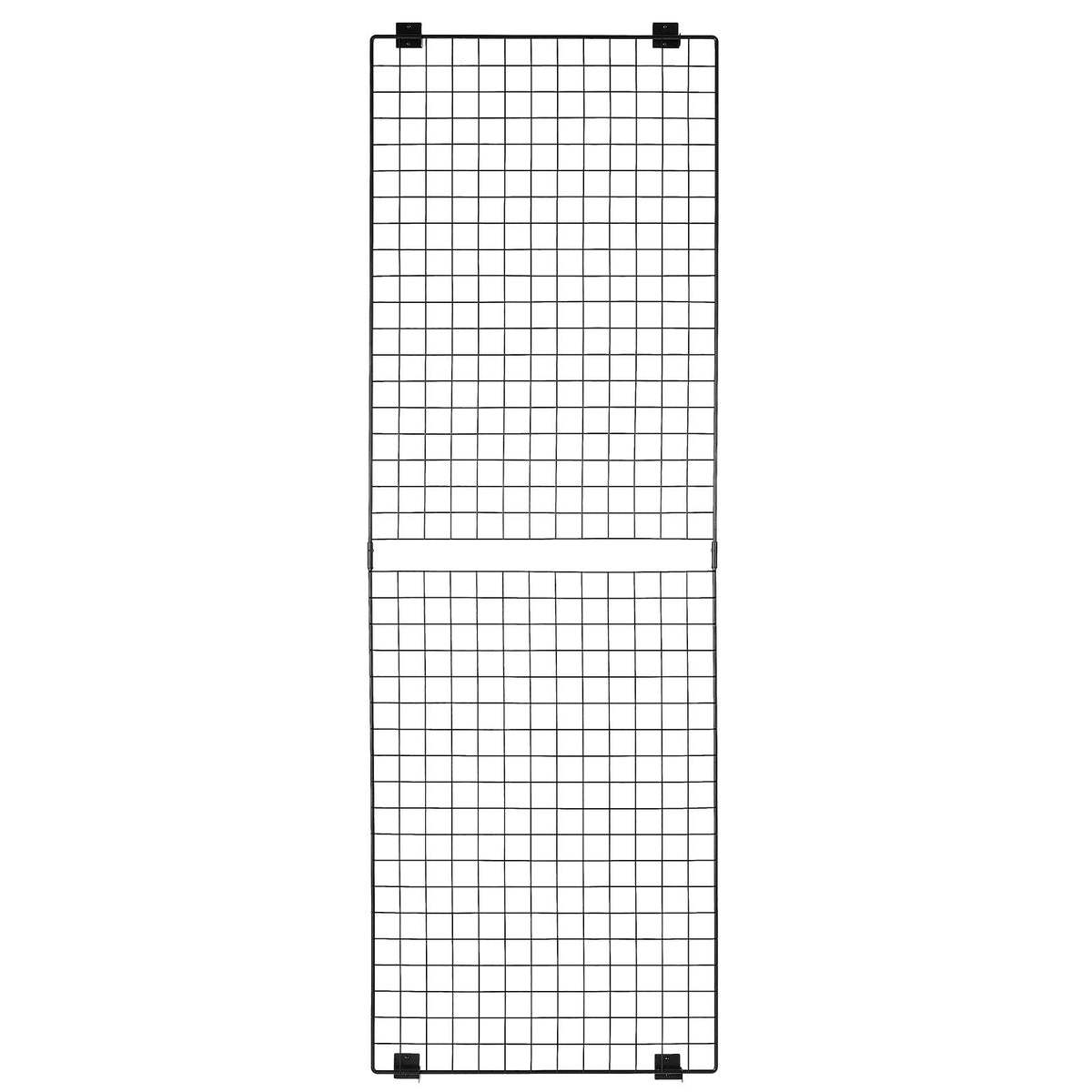 3 Pack Grid Wall Panels 610x1828mm Wall-Mounted Display Rack, Black Carbon Steel