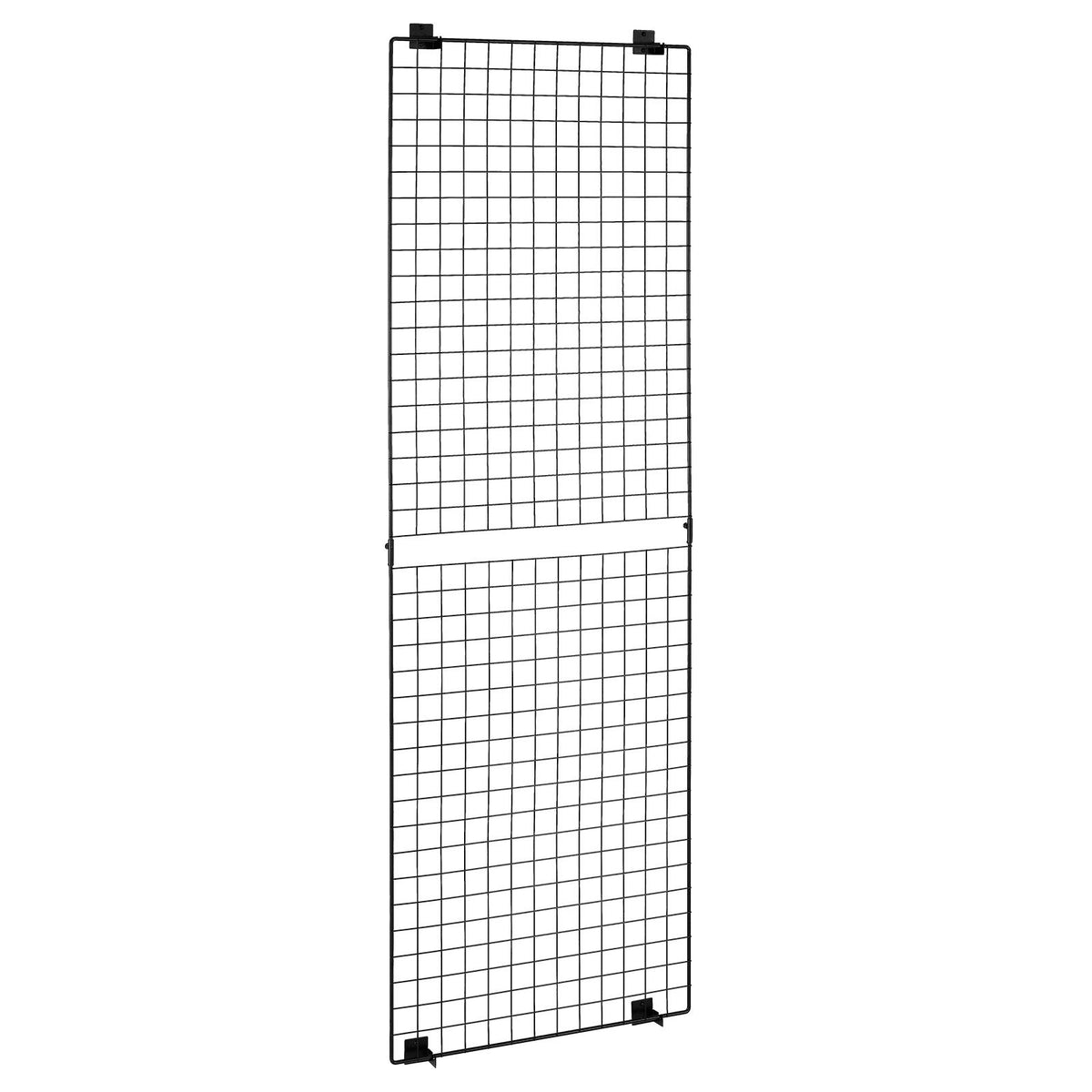 3 Pack Grid Wall Panels 610x1828mm Wall-Mounted Display Rack, Black Carbon Steel