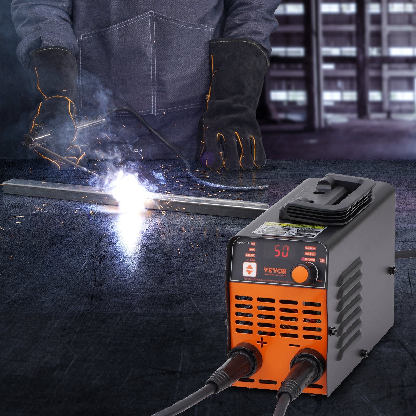 Stick Welder 220V 160A ARC/Lift TIG 2-in-1 Portable Welding Machine LED Display
