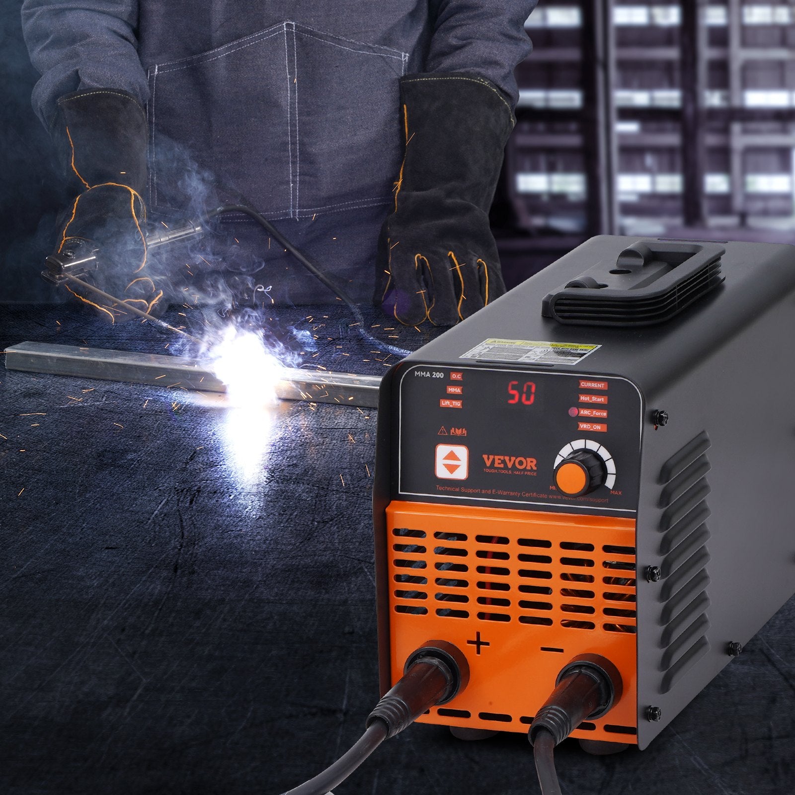 Stick Welder 220V 200A ARC/Lift TIG 2-in-1 Portable Welding Machine LED Display