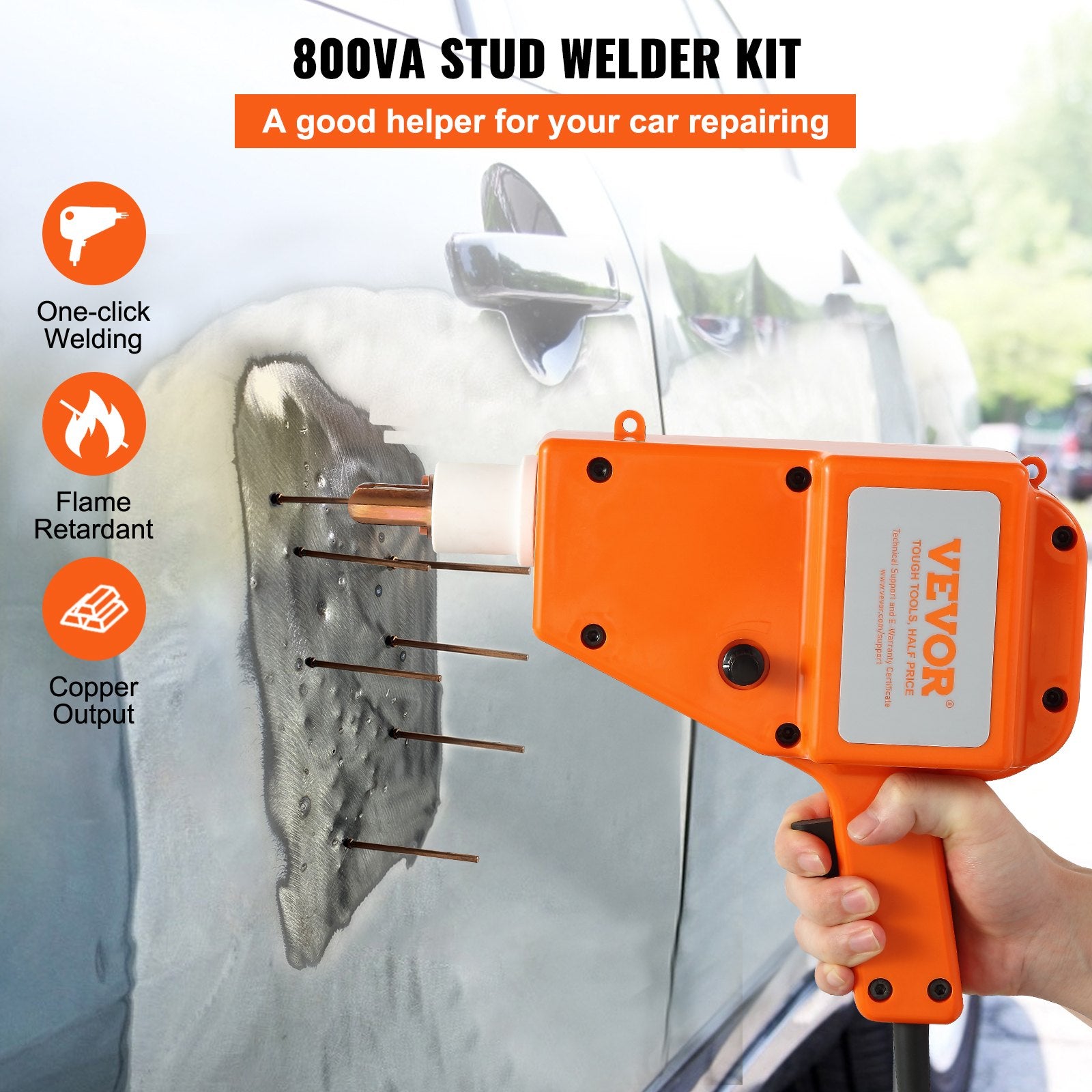 Stud Welder Kit 5500 Dent Repair 800VA Spot Welder Stud Gun Puller Kit
