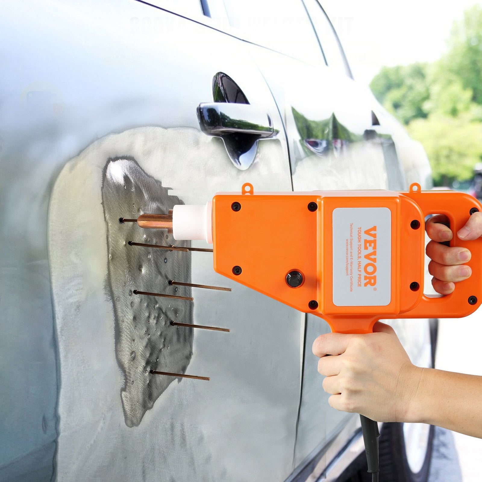 Stud Welder Kit 1600A 800VA 220V Dent Repair Spot Welder with Accessories