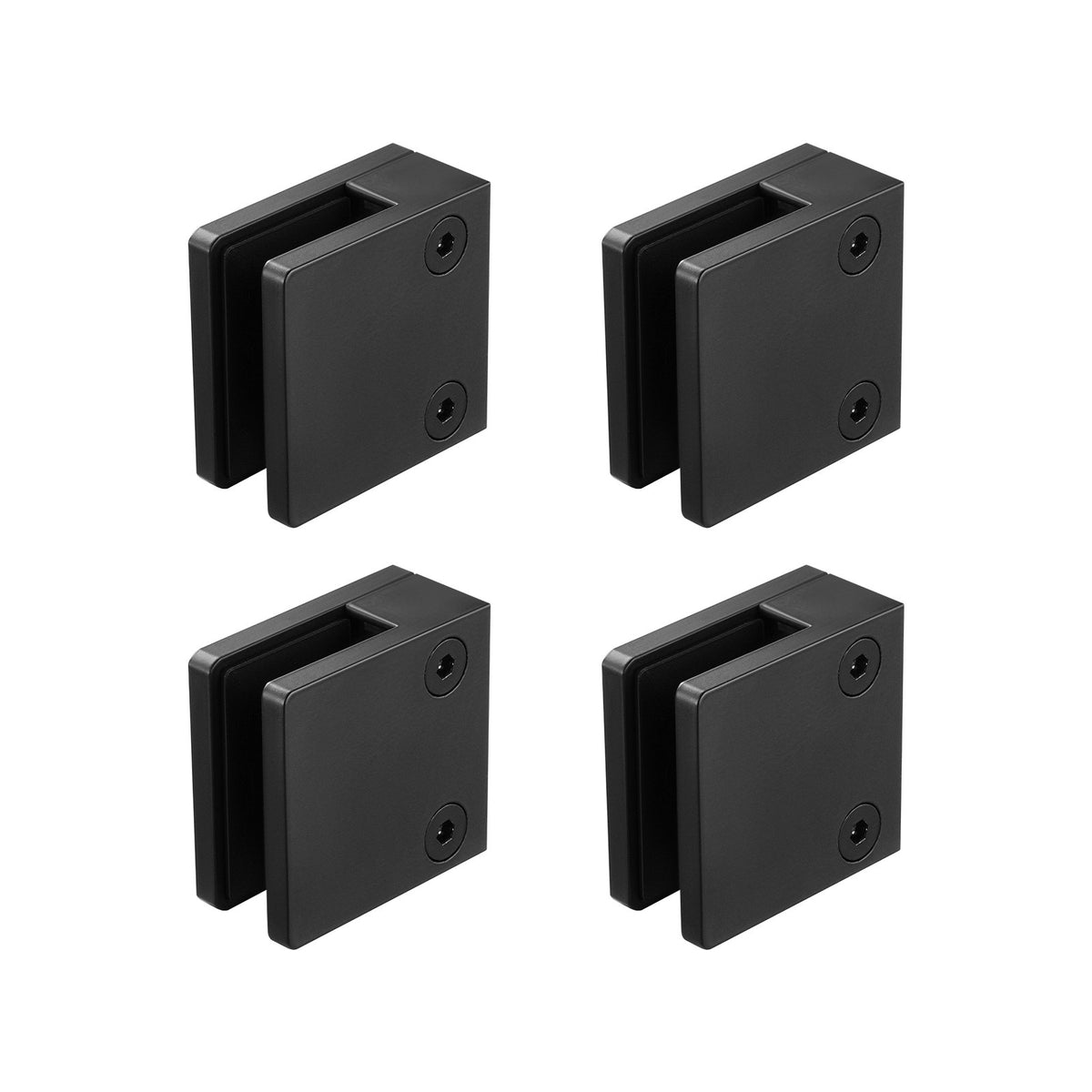Glass Clamp 40PCS Square 304 Stainless Steel for 0.31"-0.47" Glass Black