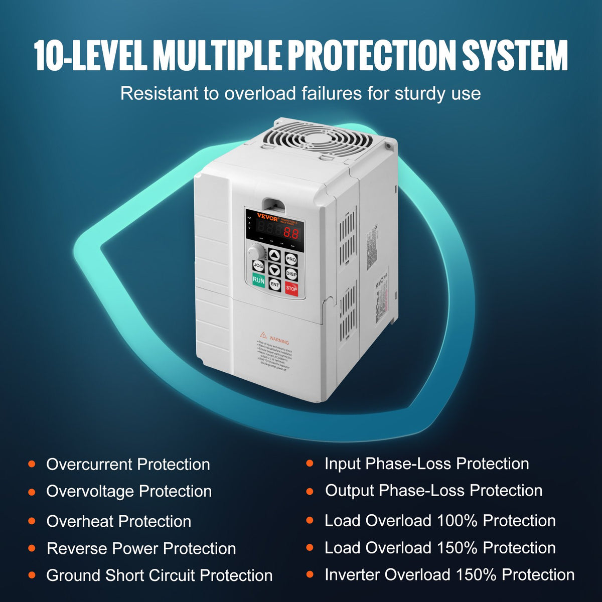 VFD 10HP 7.5KW 34A 1-Phase to 3-Phase 220V-240V AC Motor Drive