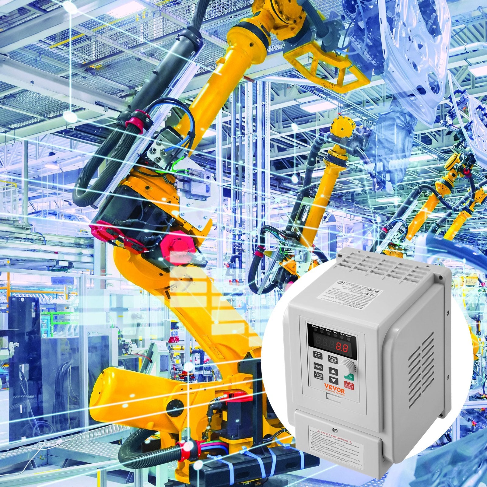VFD 5HP 4KW 18A 1-Phase to 3-Phase 220V-240V AC Motor Drive