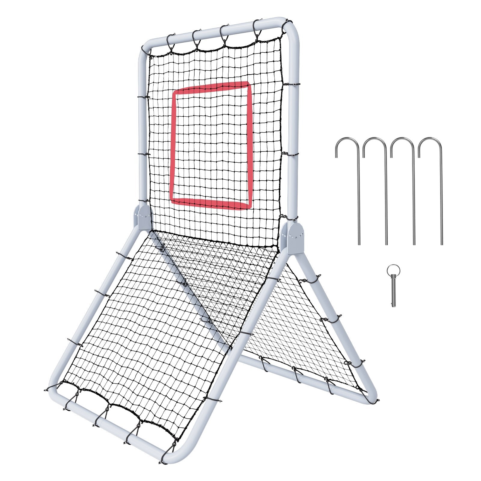 Baseball & Softball Rebounder Net 3.5x6ft PitchBack Trainer 5 Adjustable Angles