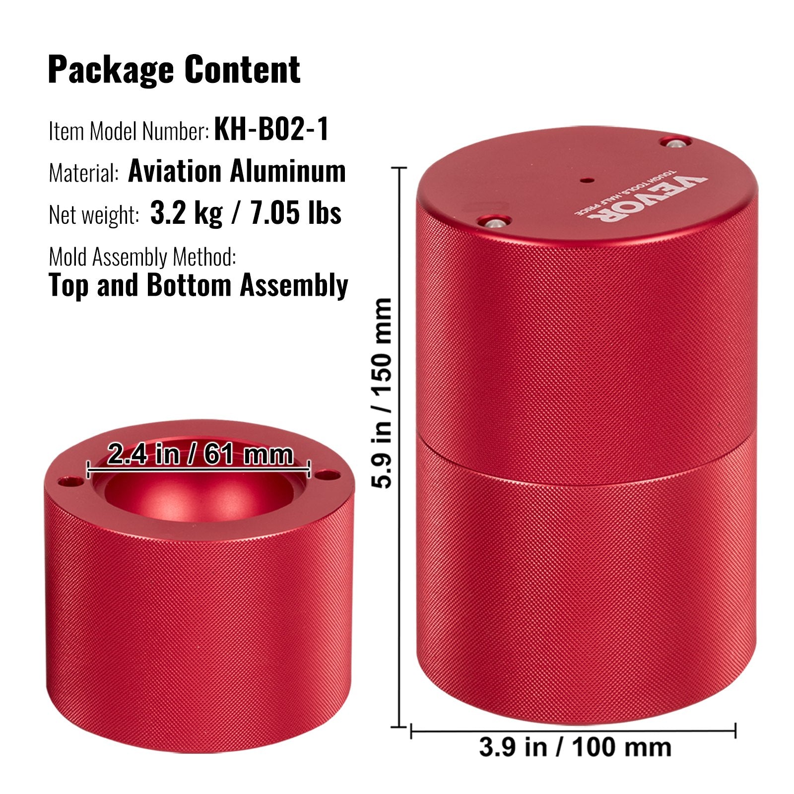 Ice Ball Press Kit 6cm Aircraft Aluminum Tong Drip Tray Whiskey Cocktails