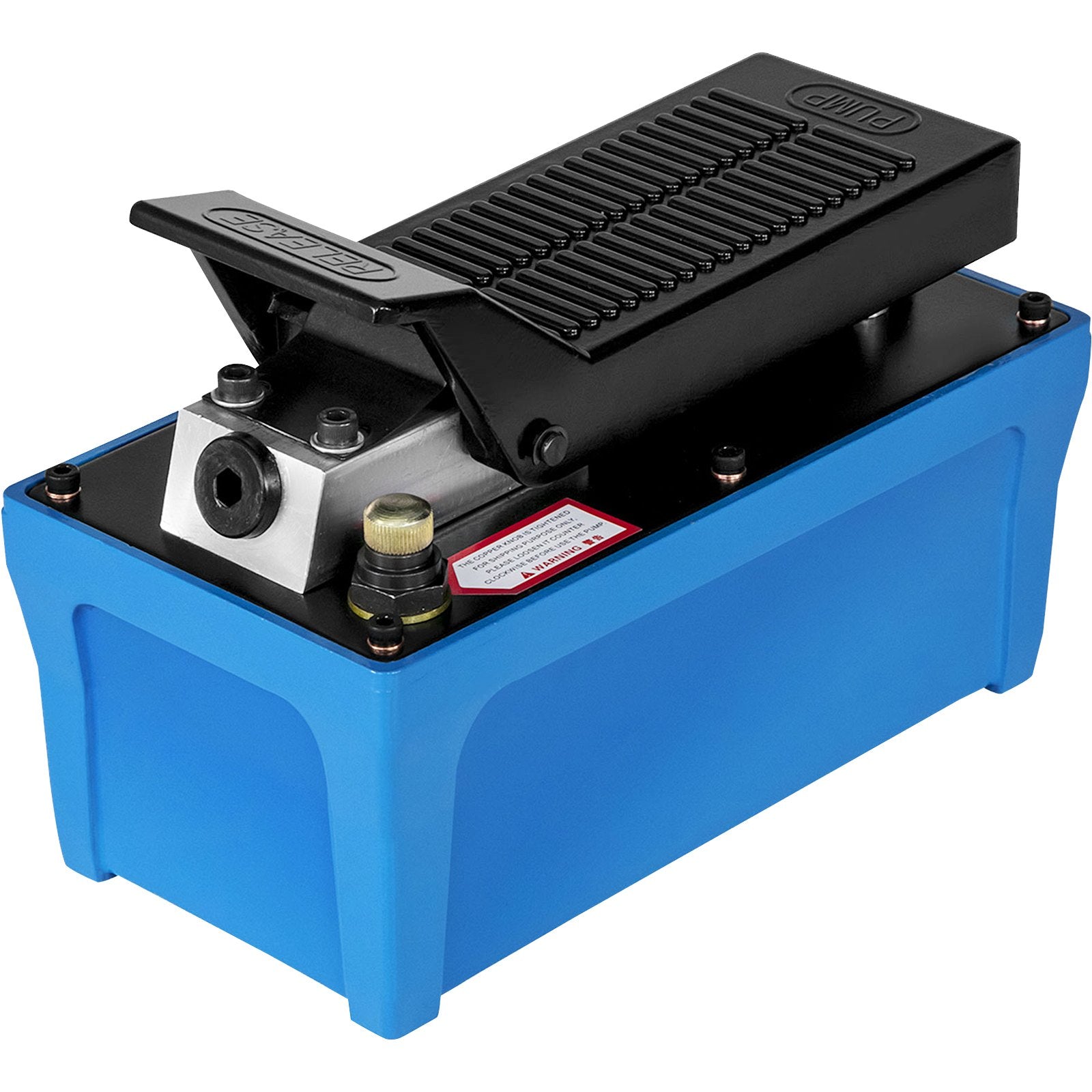 Air Hydraulic Pump 10000 PSI, 1/2 Gal Reservoir, Foot-Actuated, 3/8" NPT, Blue