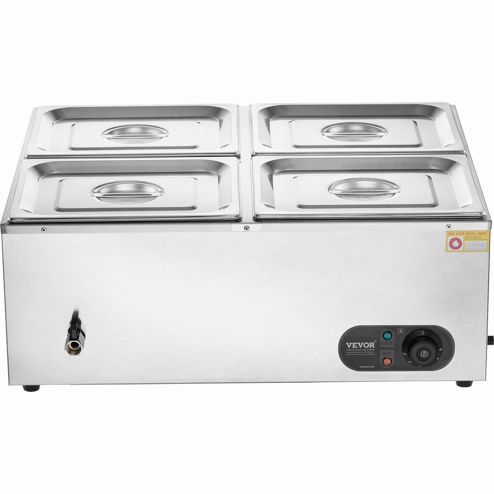 Commercial Electric Food Warmer Countertop Buffet 4x12 Qt Pan Bain Marie