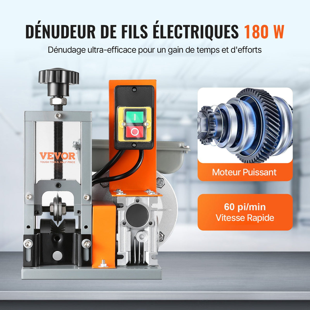 Automatic Wire Stripping Machine 0.06-1.18'' 180W Electric Cable Stripper