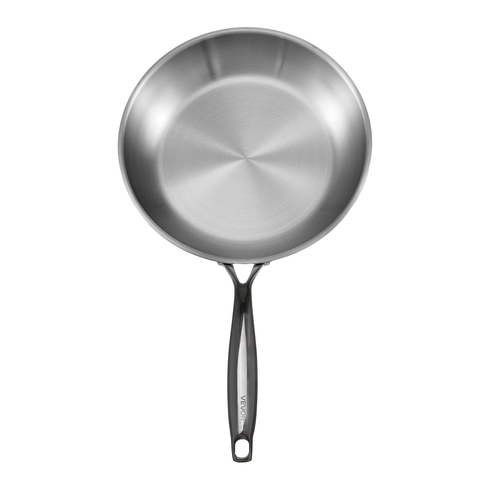 Tri-Ply Stainless Steel Frying Pan 3-Piece (240/280/320mm) Heat-Resistant Handle