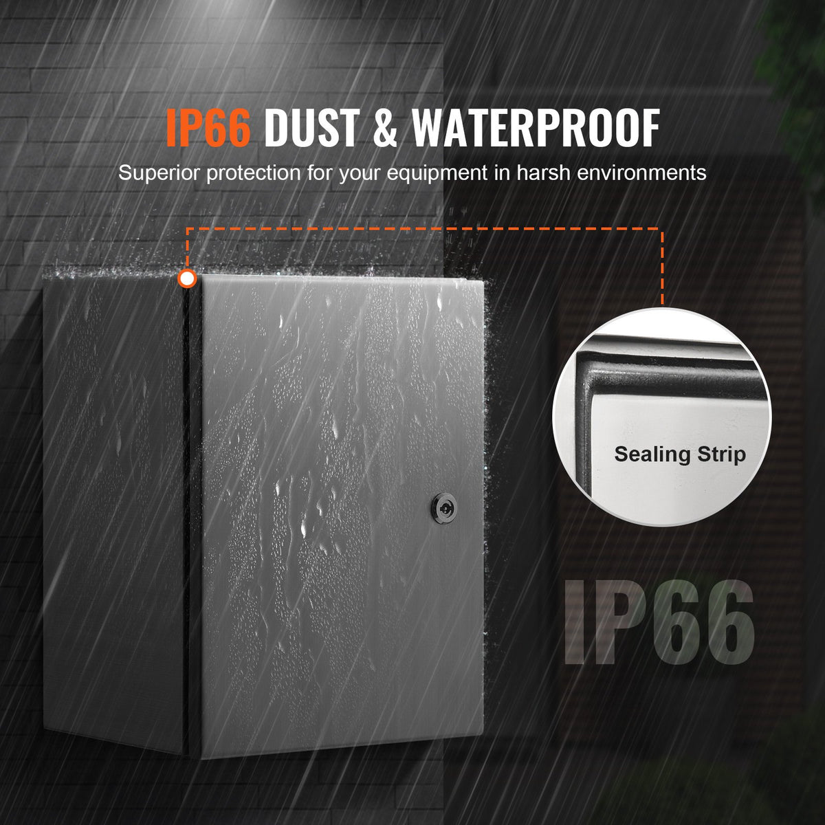 304 Stainless Steel Electrical Box 40x30x15cm IP66 Wall Mount Enclosure