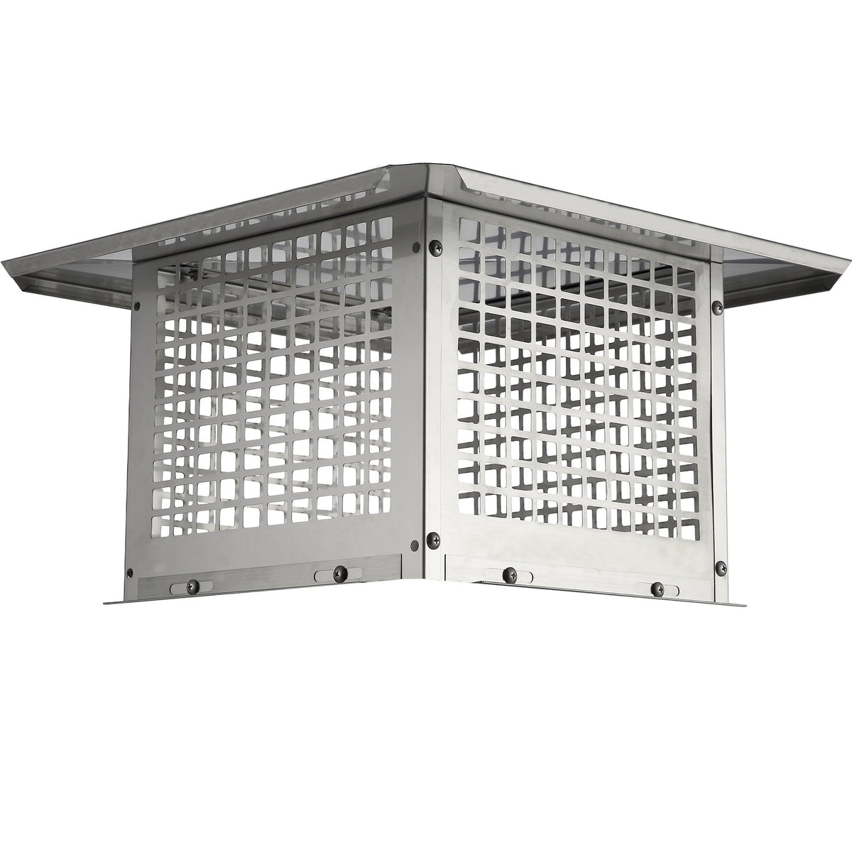 Chimney Cap 304.8x304.8mm 304 Stainless Steel Fireplace Cover Mesh Flue Silver