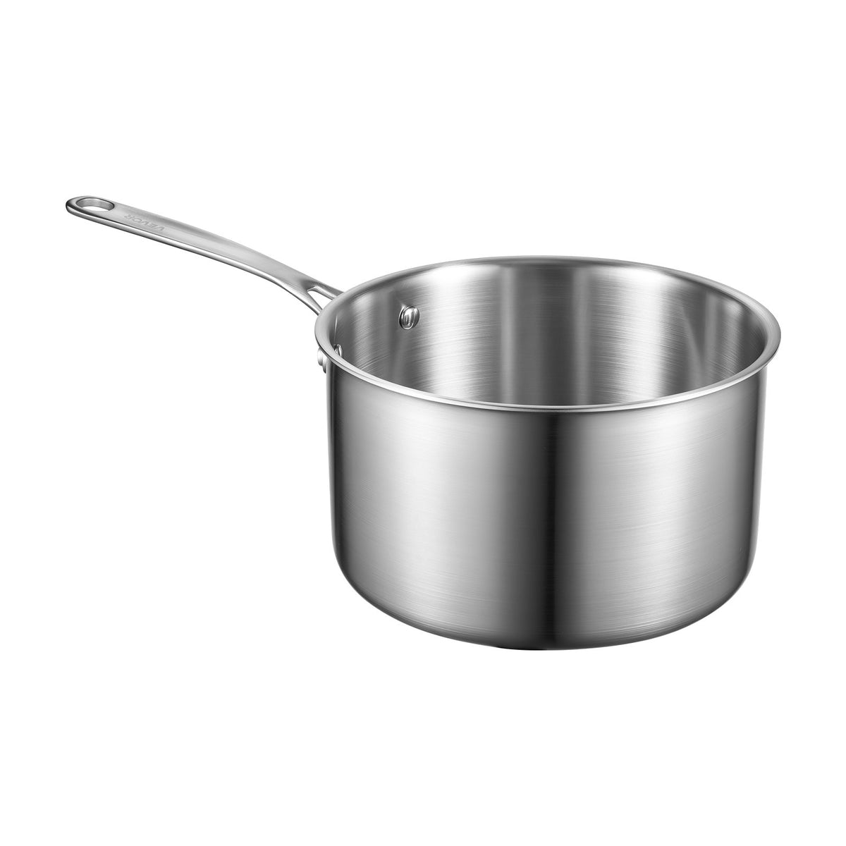 4QT Stainless Steel Saucepan Glass Lid Nonstick Cooking Pot Induction Oven Safe