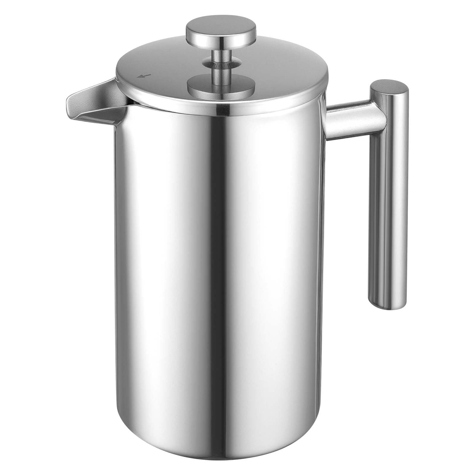 French Press Coffee Maker 1L, Stainless Steel Tea Press, Double Wall Insulated