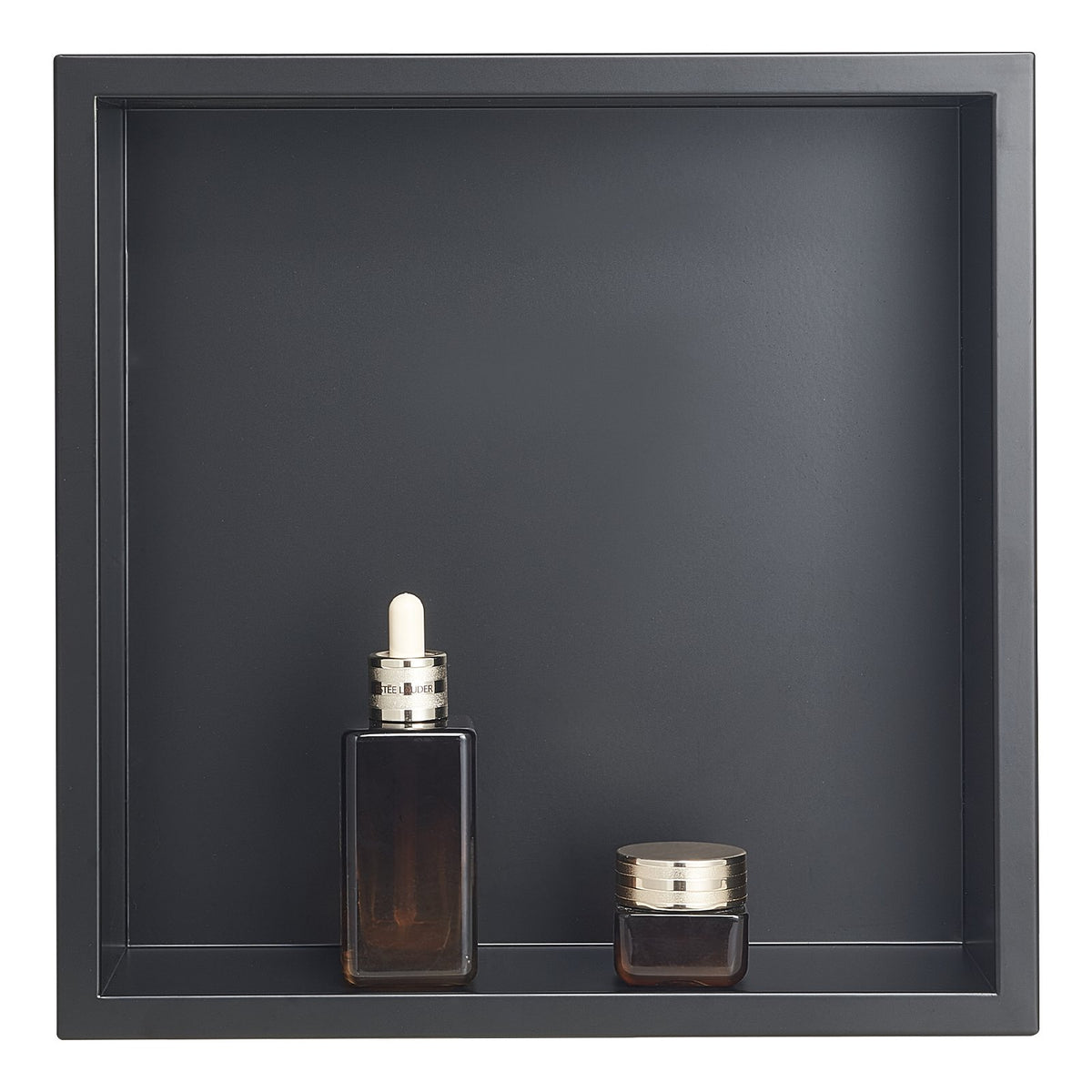 Shower Niche 33x33x10.2cm Recessed Wall Stainless Steel Black Soap Storage