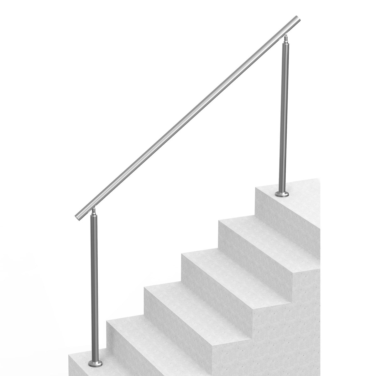 Handrails Outdoor Steps 70.9 Inch Stair Rail Stainless Steel Double-Column
