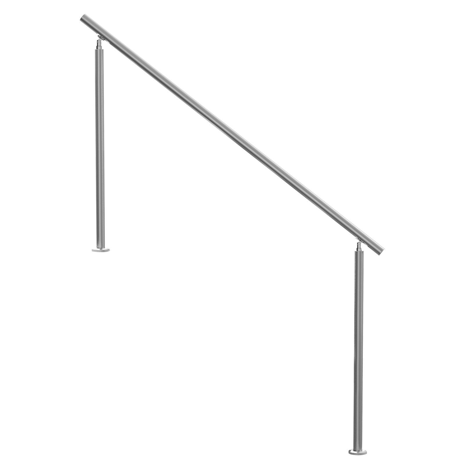 Handrails Outdoor Steps 70.9 Inch Stair Rail Stainless Steel Double-Column