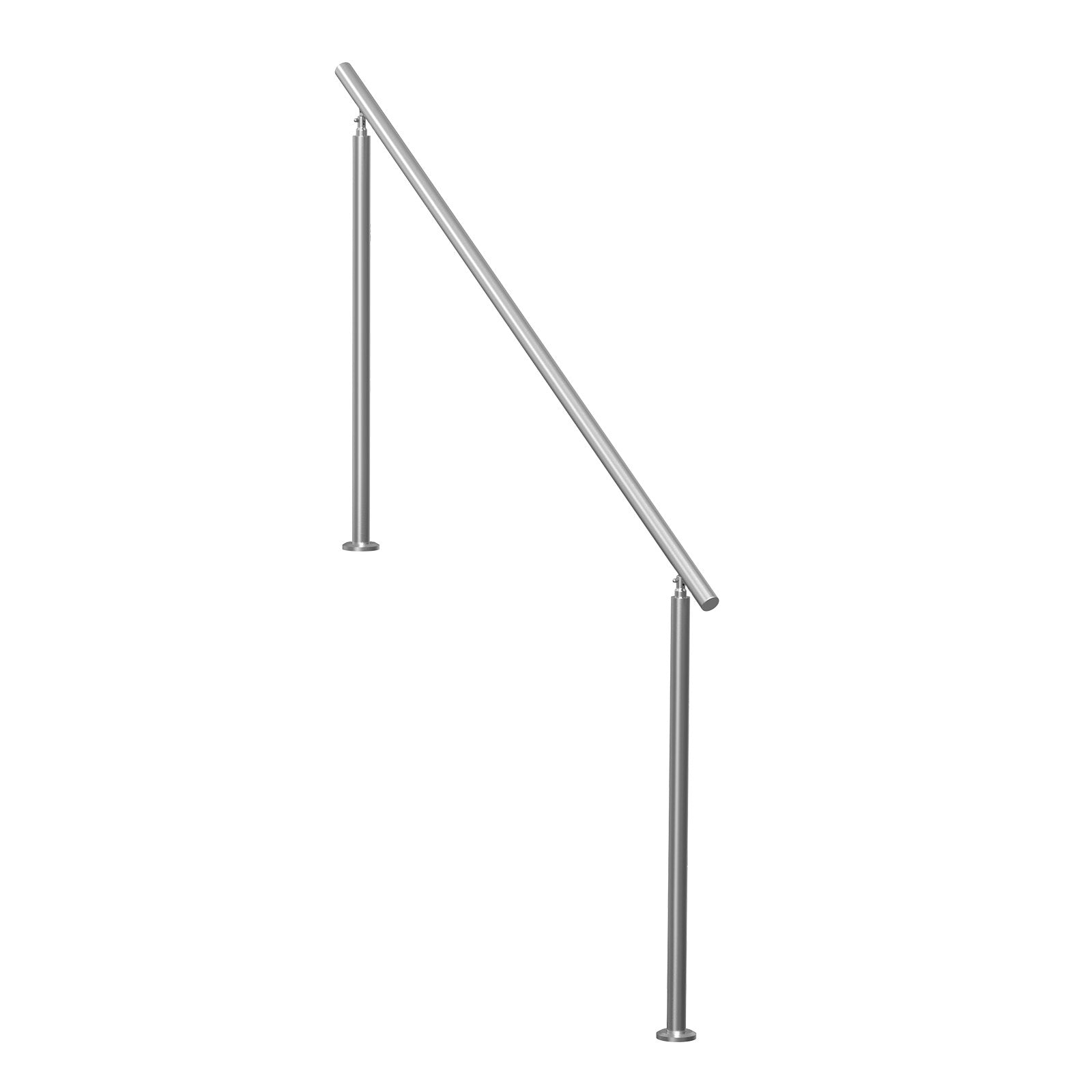 Handrails Outdoor Steps 70.9 Inch Stair Rail Stainless Steel Double-Column