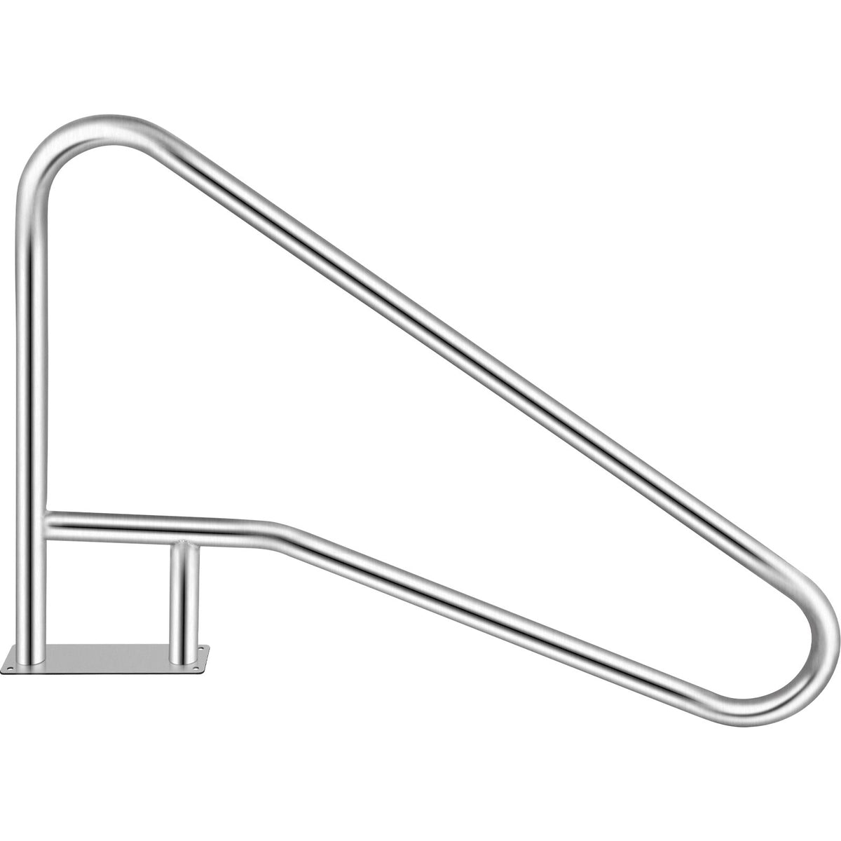Pool Rail Railing 137x91.4cm Stainless Steel Handrail with 4ft Cover
