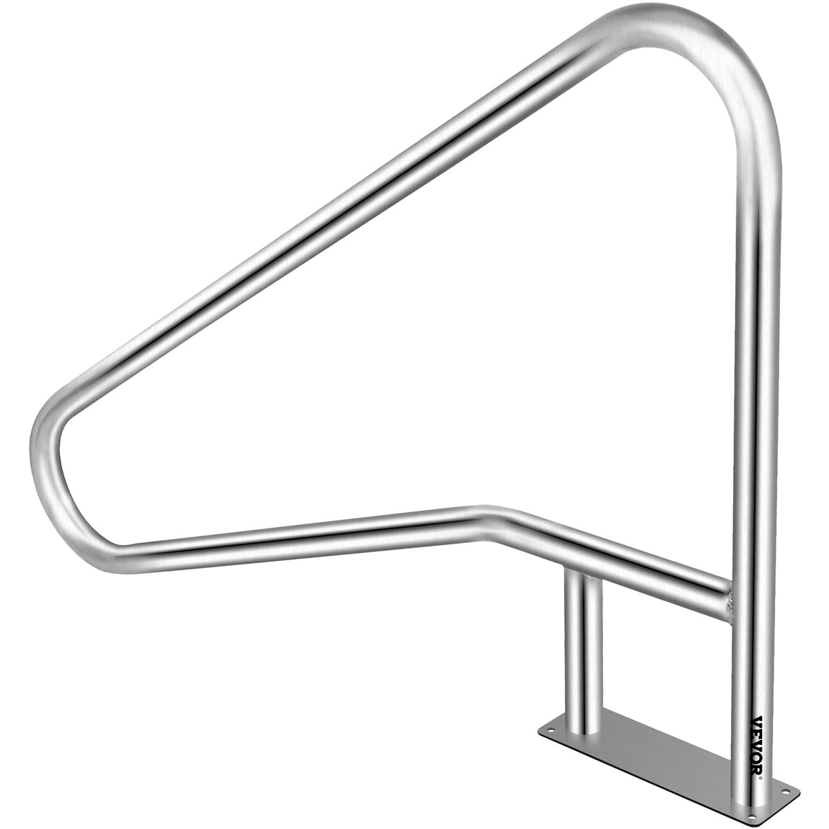 Pool Rail Railing 137x91.4cm Stainless Steel Handrail with 4ft Cover