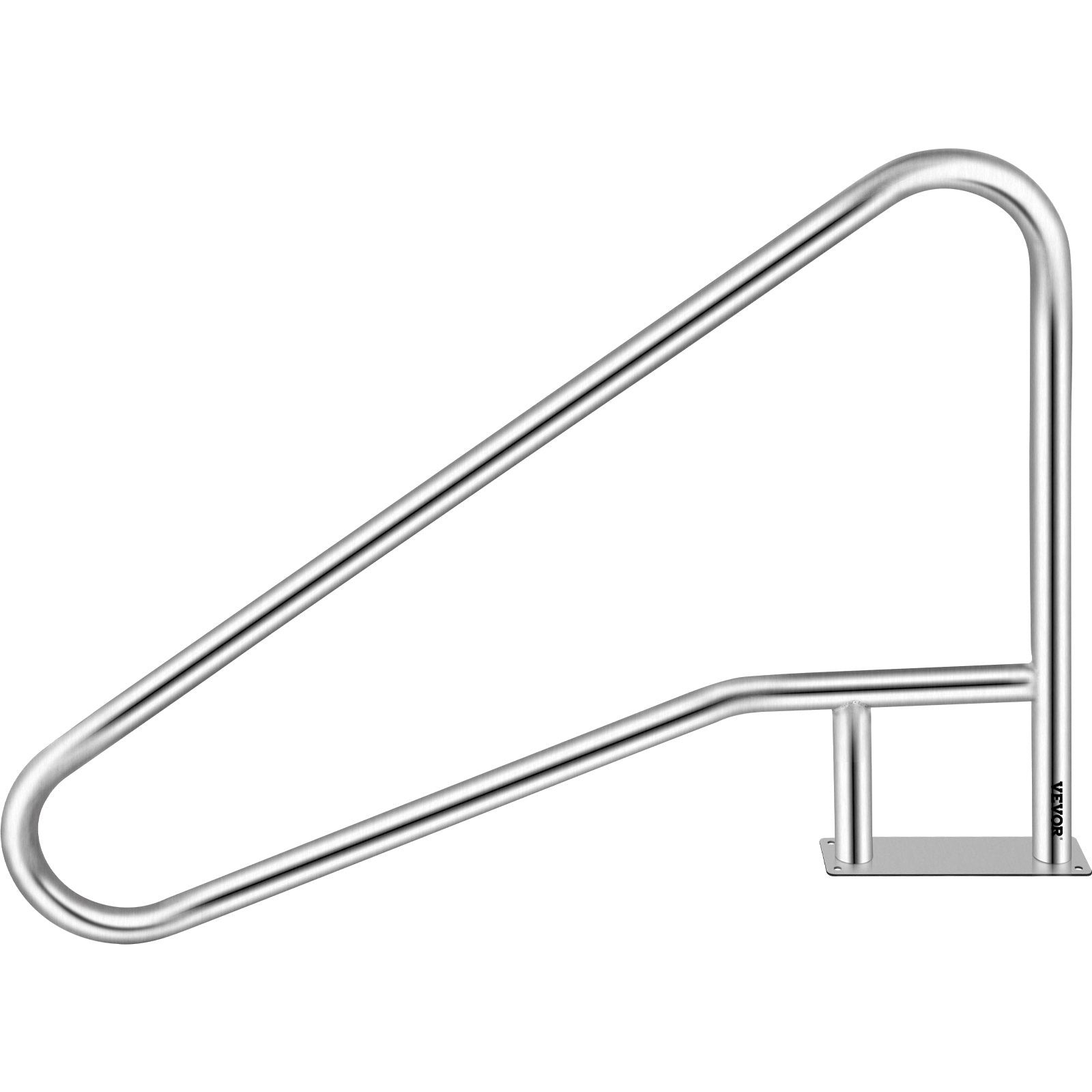 Pool Rail Railing 137x91.4cm Stainless Steel Handrail with 4ft Cover