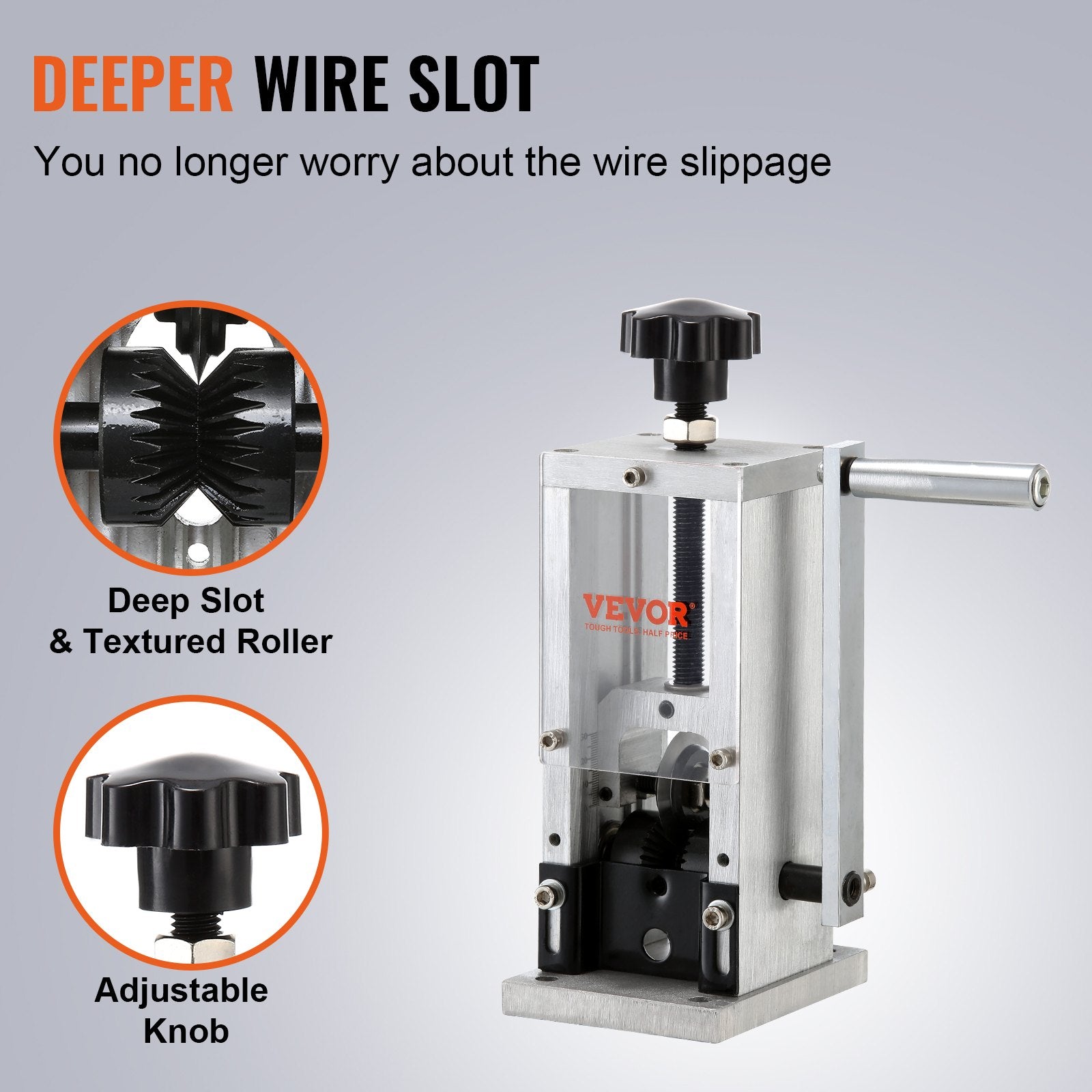 Manual Wire Stripping Machine Copper Stripper 0.06-1.18in Portable Aluminum