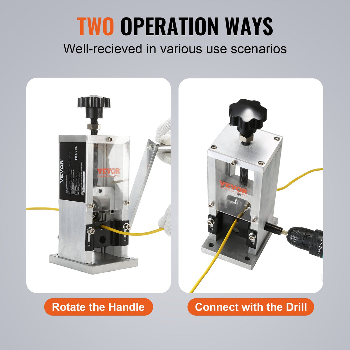 Manual Wire Stripping Machine Copper Stripper 0.06-1.18in Portable Aluminum
