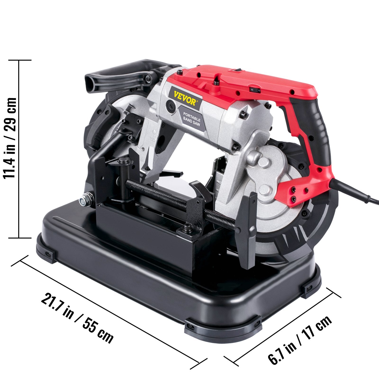 Portable Band Saw Cordless Handheld 127mm Cutting Capacity Variable Speed 10Amp