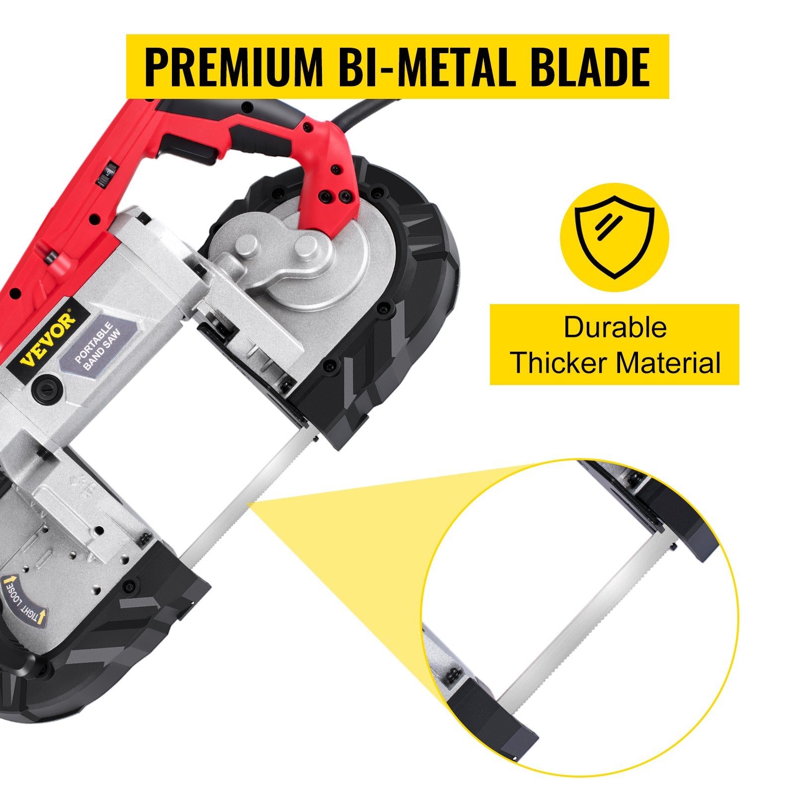 Portable Band Saw 127mm Cutting Capacity Cordless Handheld Variable Speed 10Amp