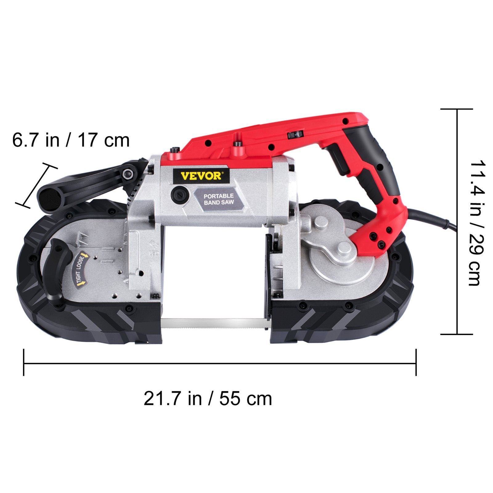 Portable Band Saw 127mm Cutting Capacity Cordless Handheld Variable Speed 10Amp
