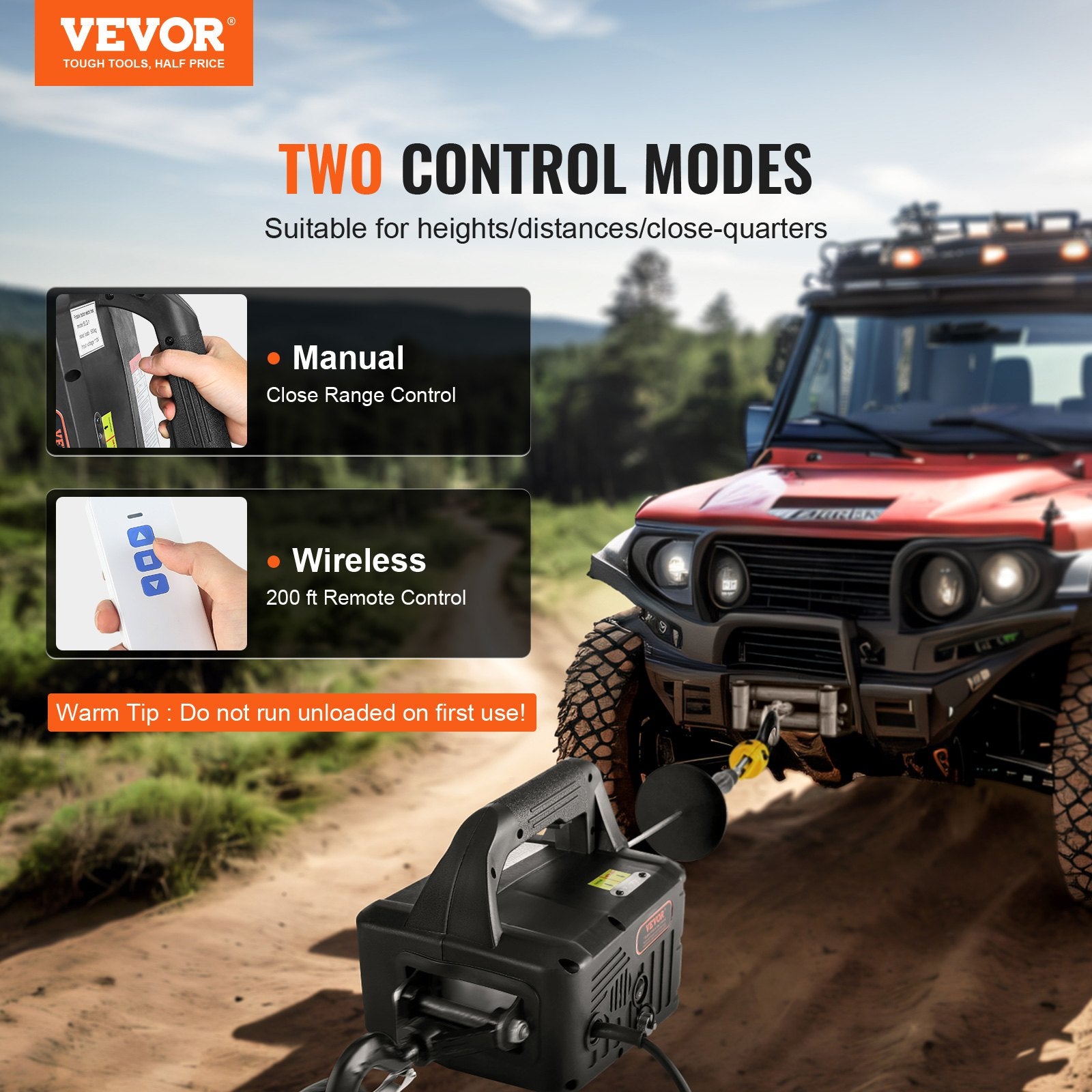Electric Hoist Winch 2-in-1 Portable Crane 500kg 1500W 7m Height 4m/min Wireless