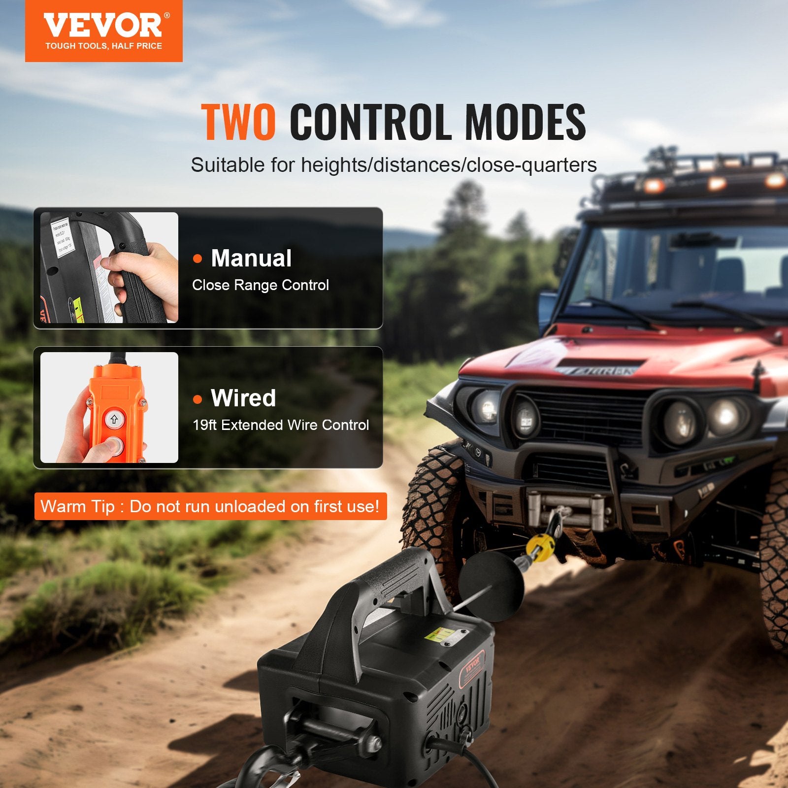Electric Hoist Winch 2-in-1 500kg 1500W Crane 7m Height 4m/min Wired Remote