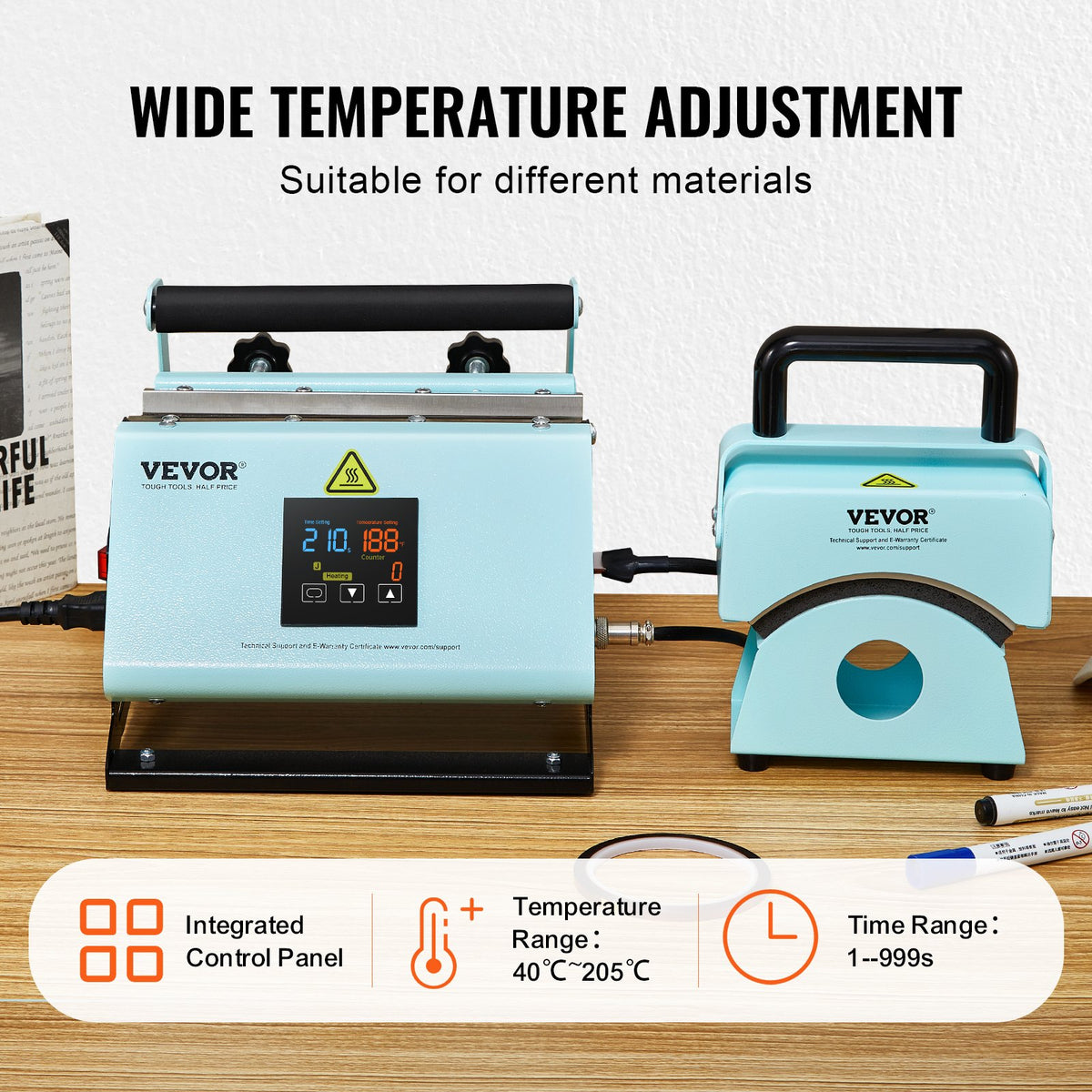 2-in-1 Tumbler and Hat Heat Press Machine for 11-30oz Sublimation Tumblers