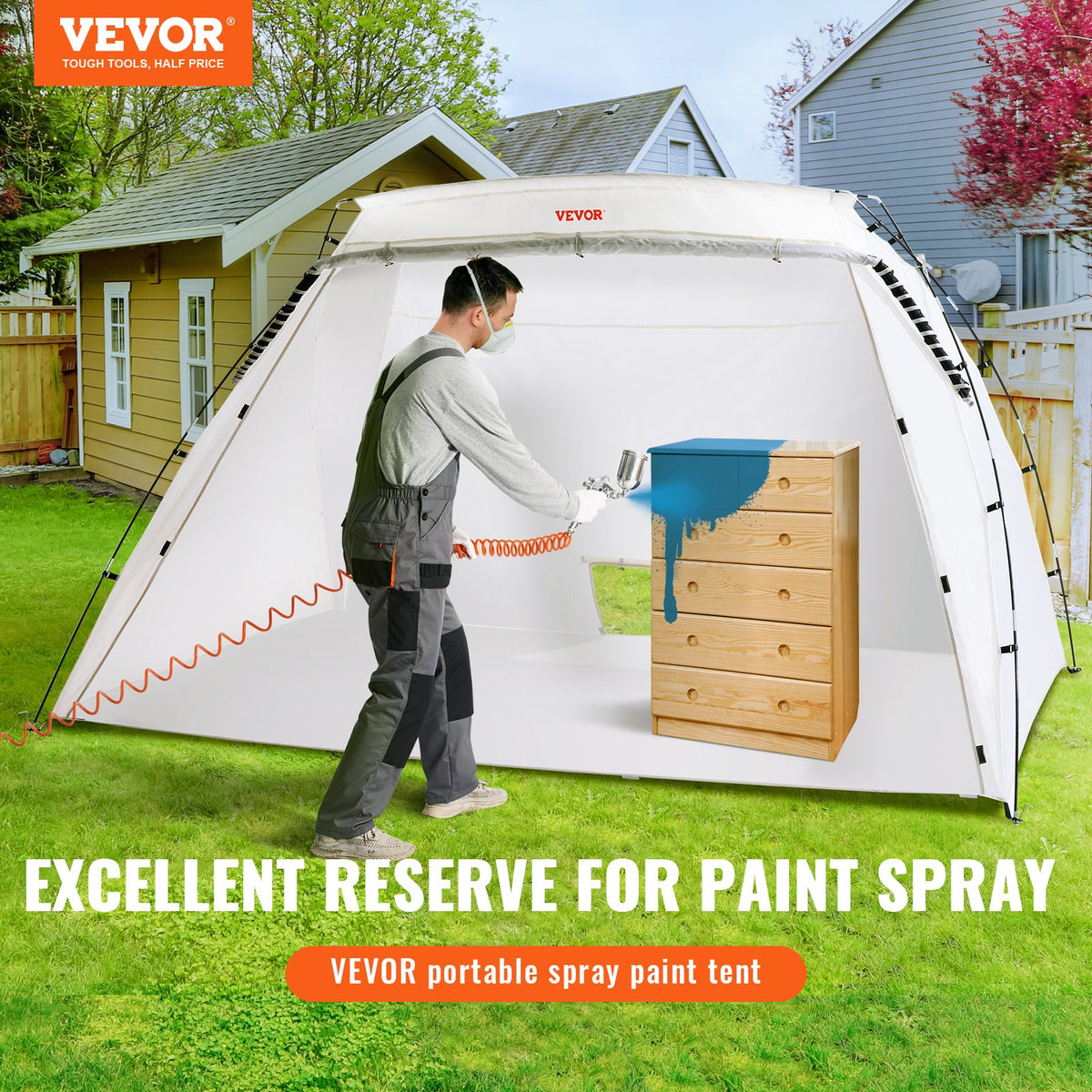 Spray Paint Shelter, 10x7x6ft Portable DIY Paint Booth Tent