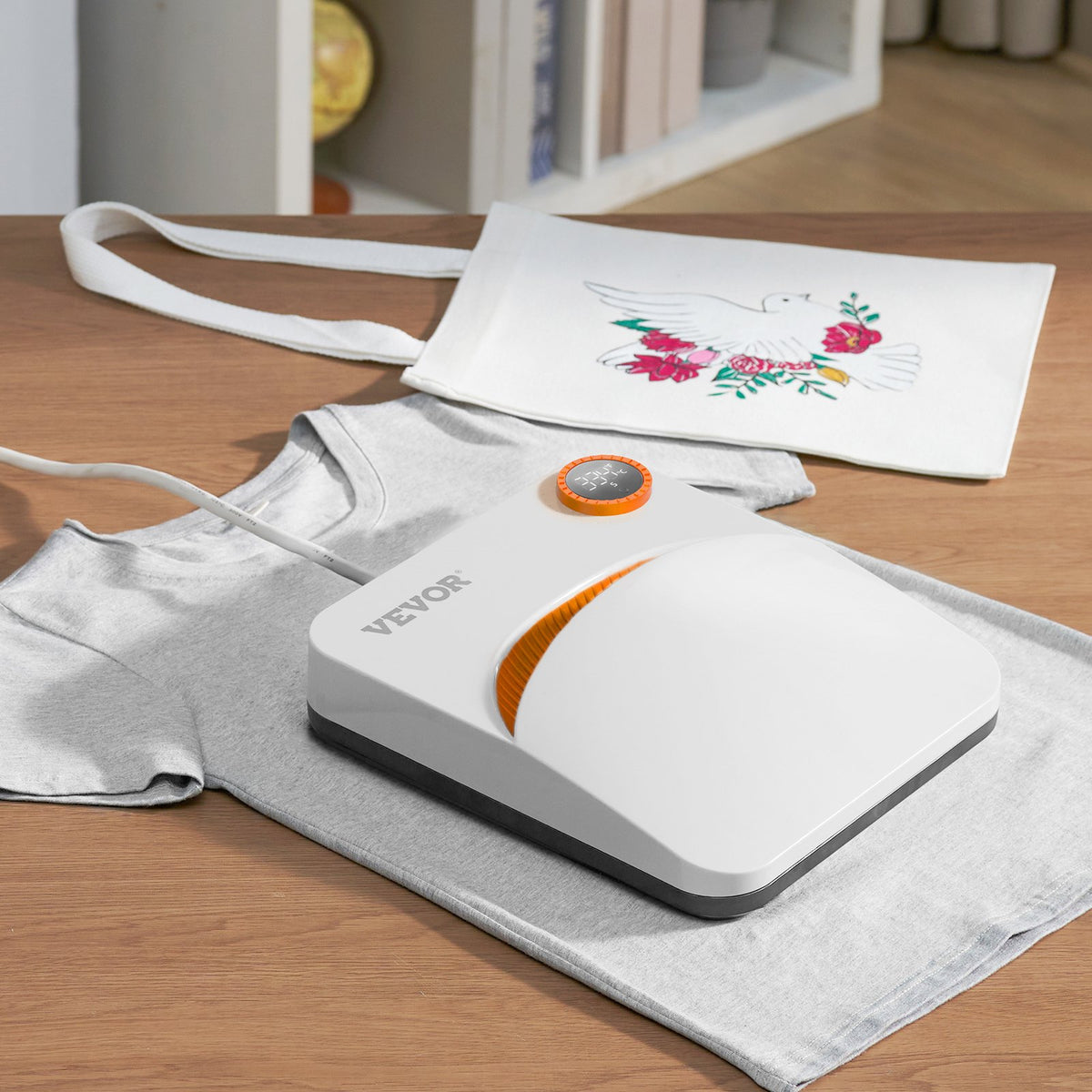 Heat Press Machine 9x9in Portable Sublimation Transfer PTFE Coated for T-Shirts
