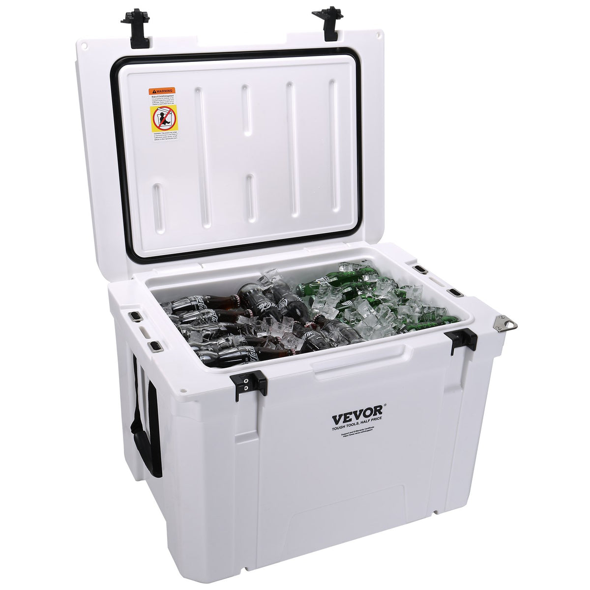 65 qt Insulated Portable Cooler Holds 65 Cans with Heavy Duty Handle