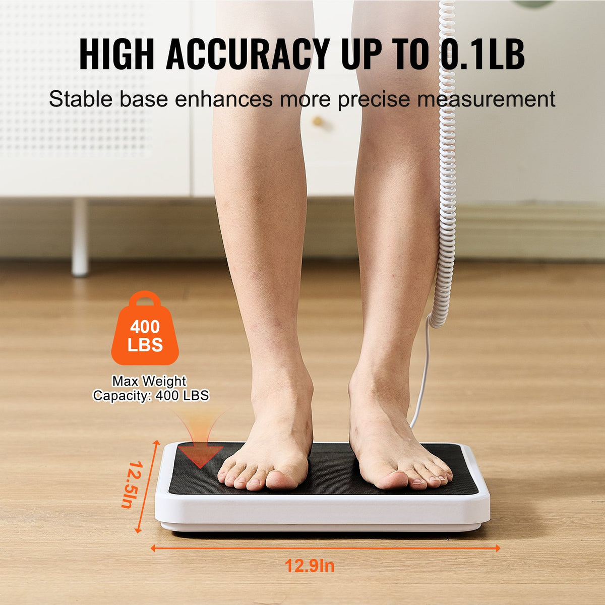 Portable Medical Scale Digital Physician 400LBS Professional Anti-Slip Mat kg/lb