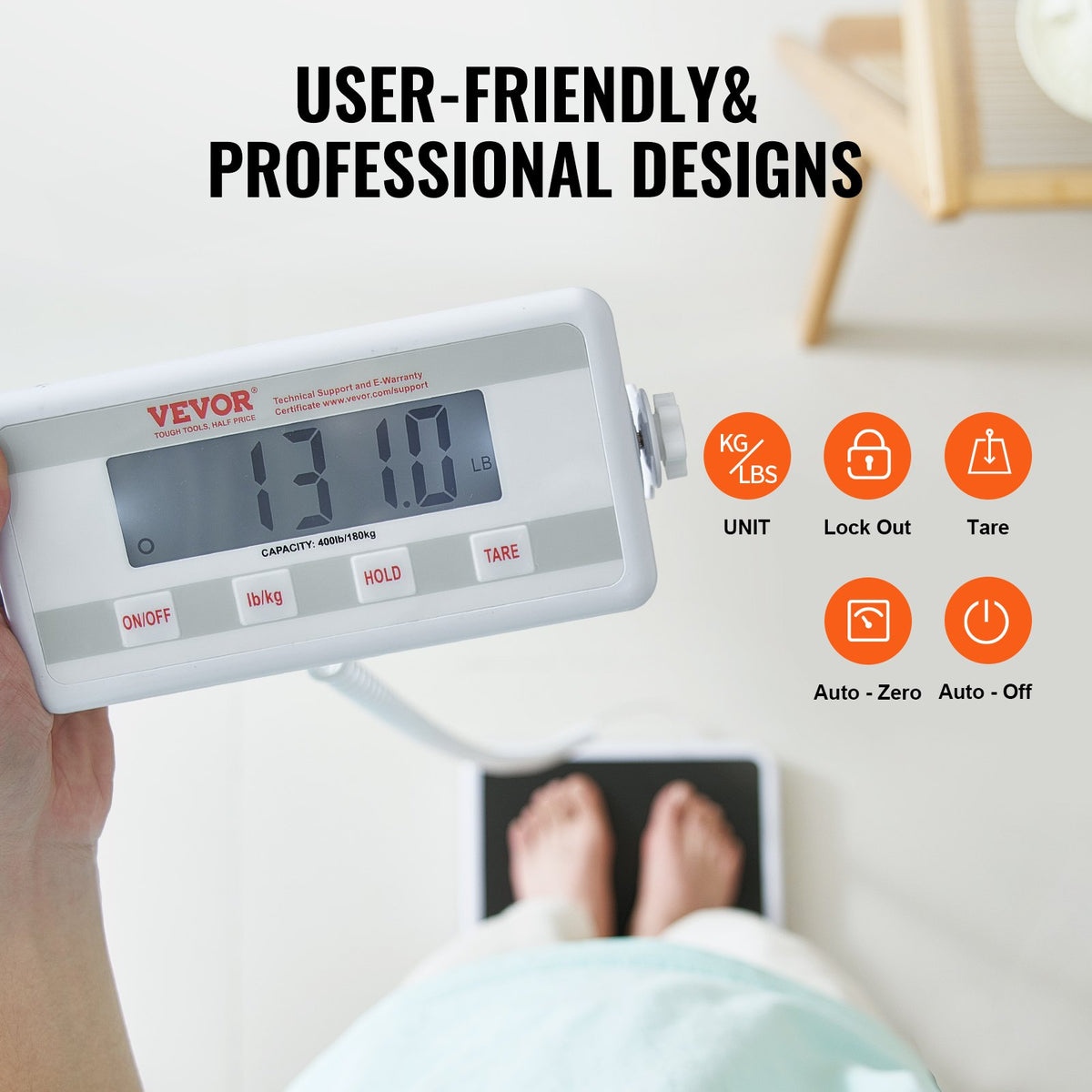 Portable Medical Scale Digital Physician 400LBS Professional Anti-Slip Mat kg/lb